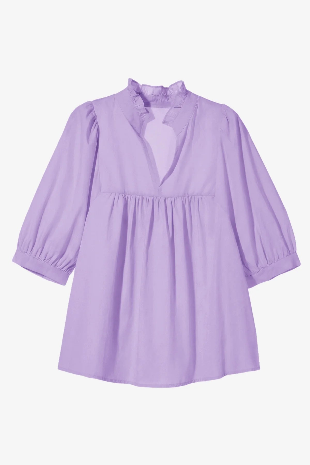 [Plus] Winnona Short Sleeve Blouse - Lavender