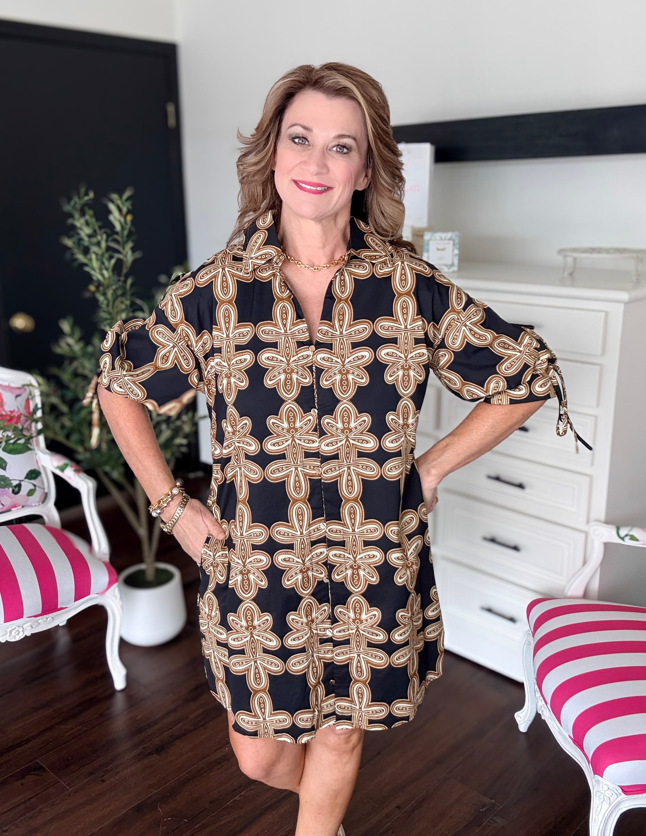 Classic Style Dress - Black