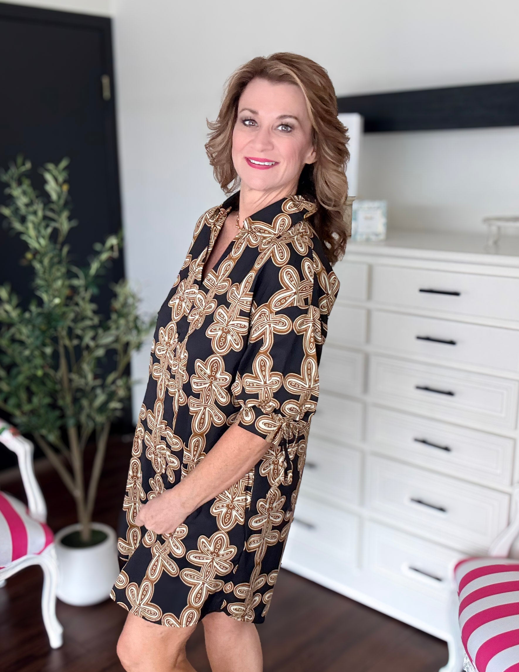 Classic Style Dress - Black