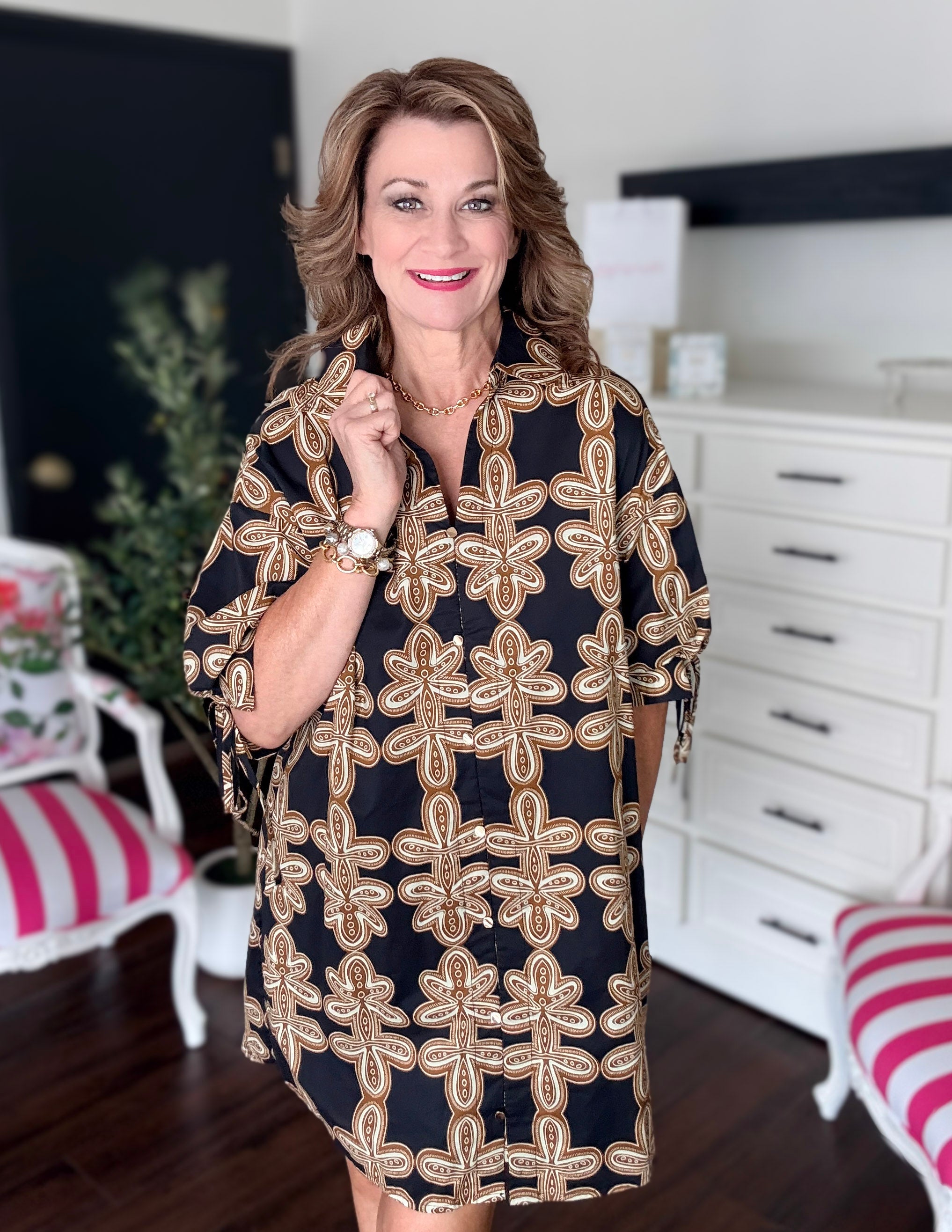 Classic Style Dress - Black