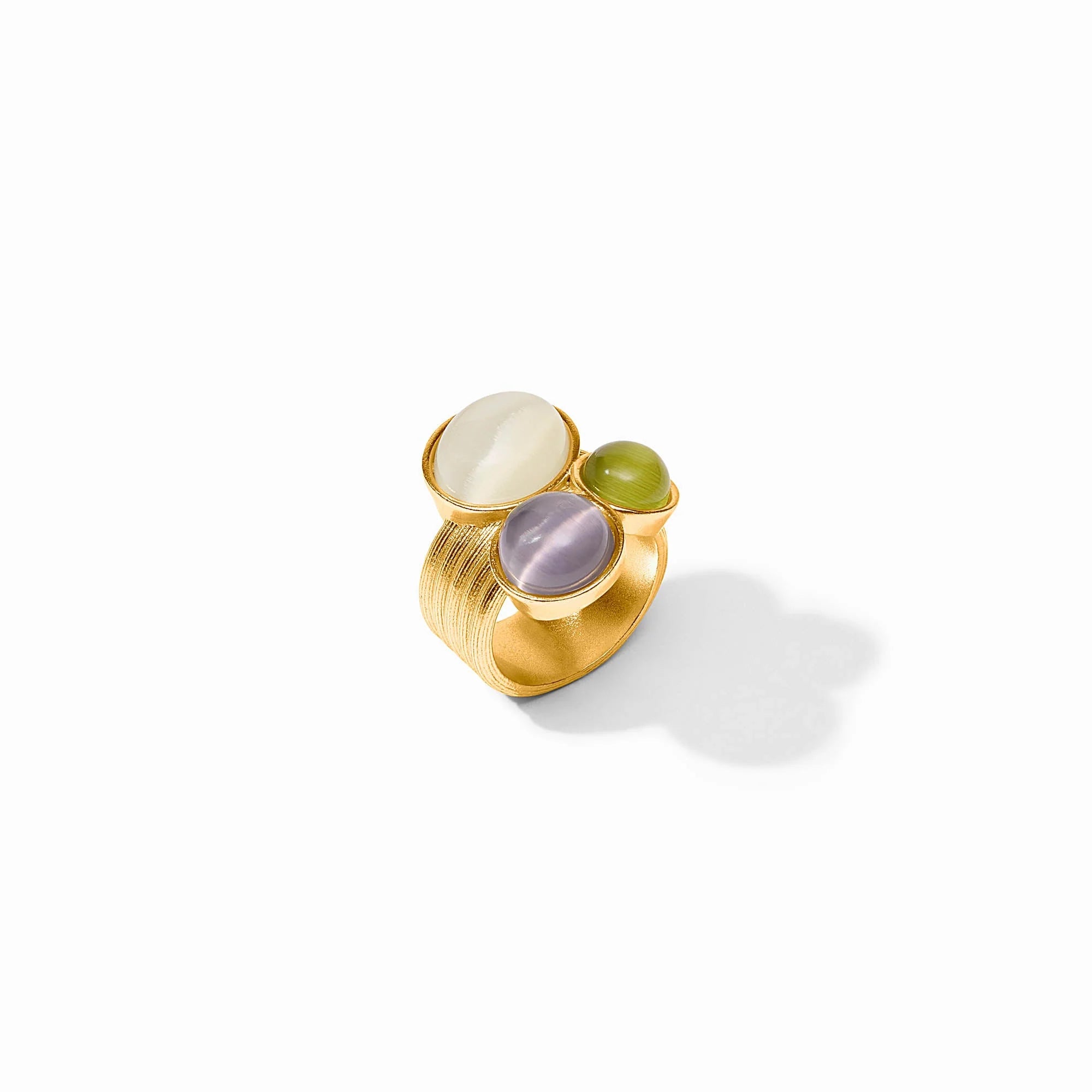 [Julie Vos] Cobblestone Statement Ring - Multi Stone Cat's Eye - 8