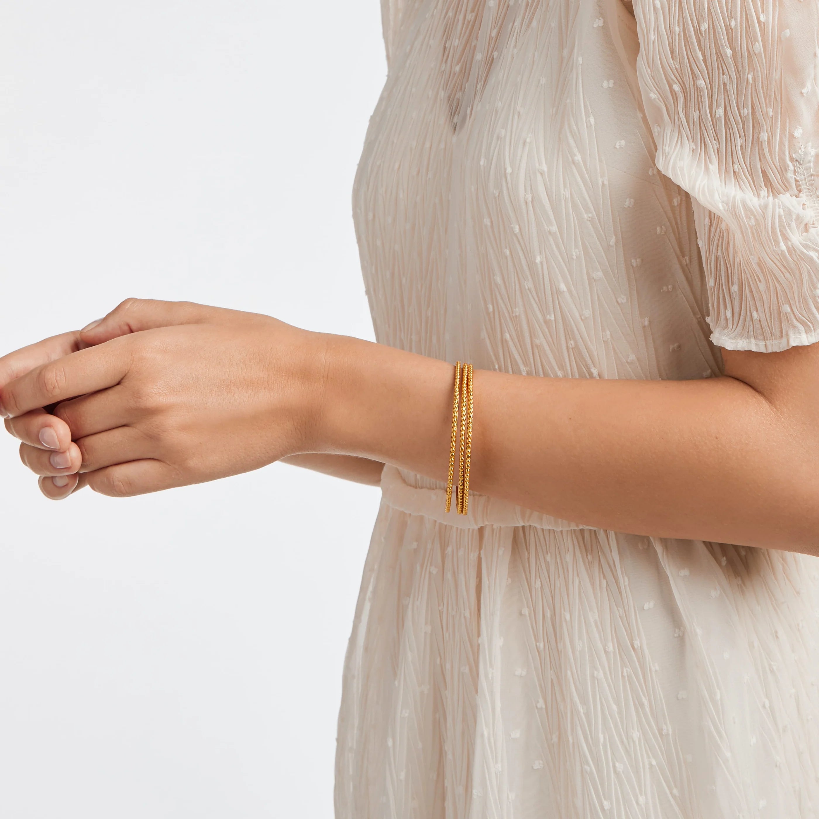 [Julie Vos] Colette Bead Bangle-Gold