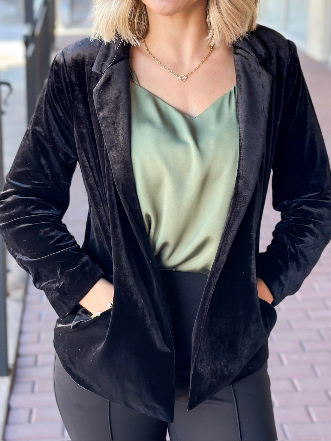 Lovely Feeling Cami Top - Olive