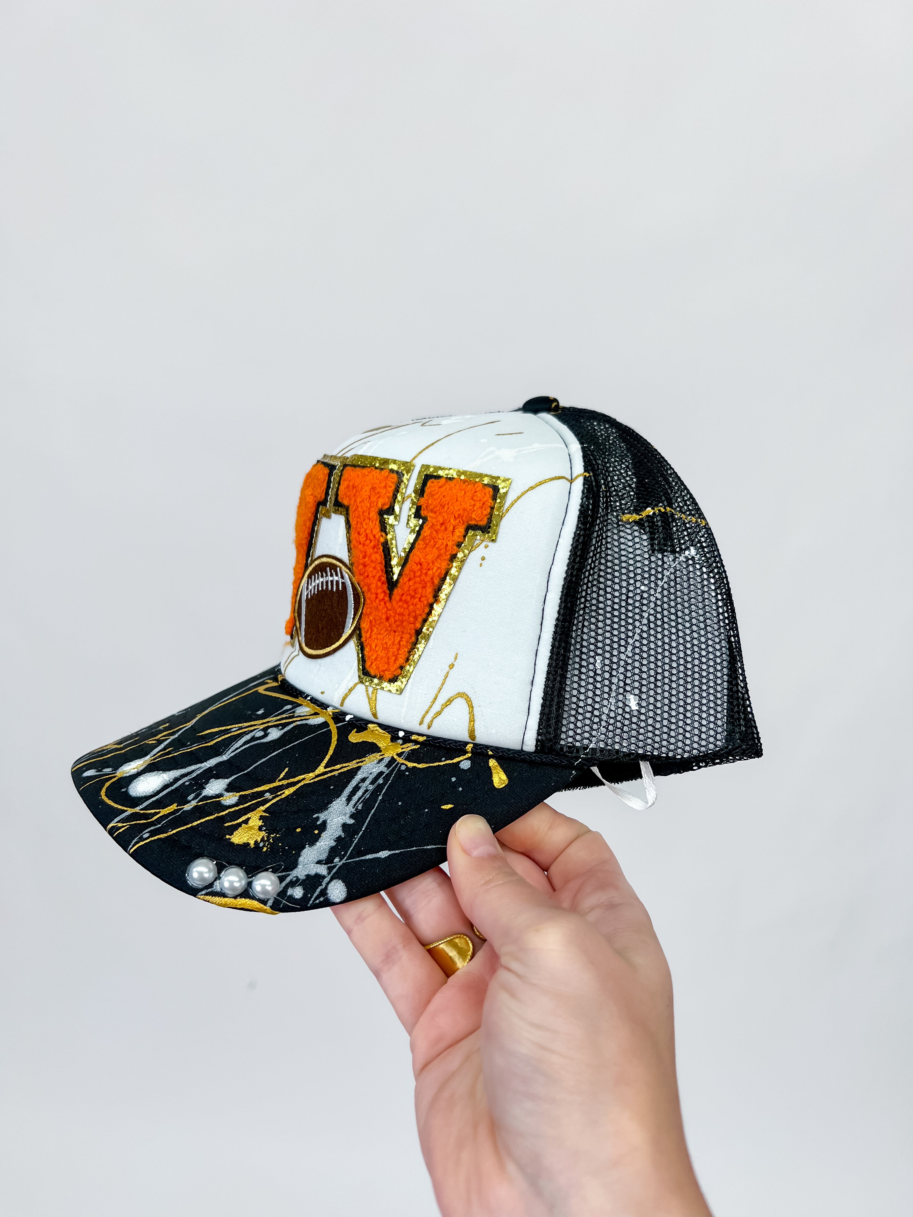 VV  Football Splatter Paint Cap