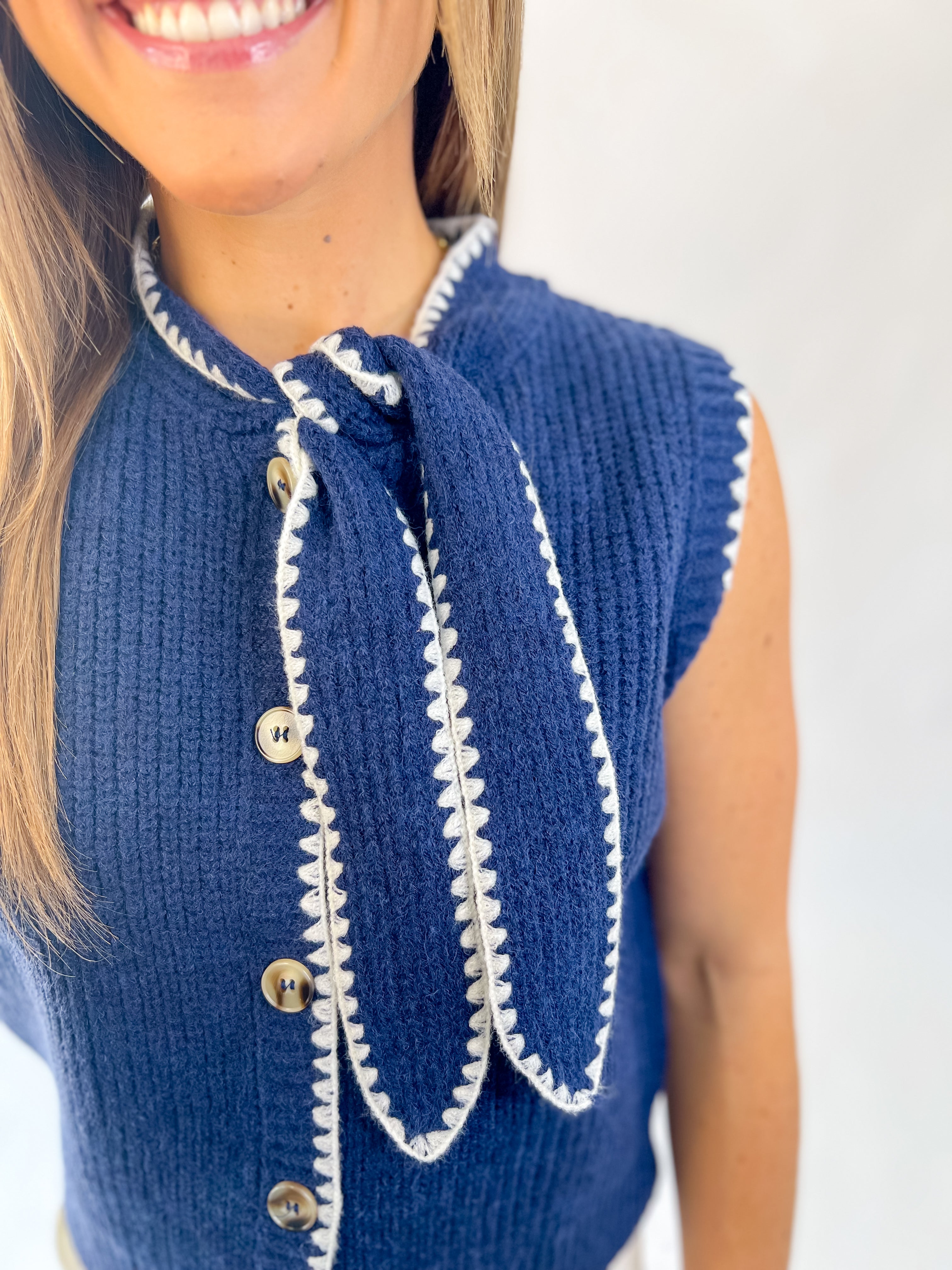 So Smart Sleeveless Sweater Knit Top