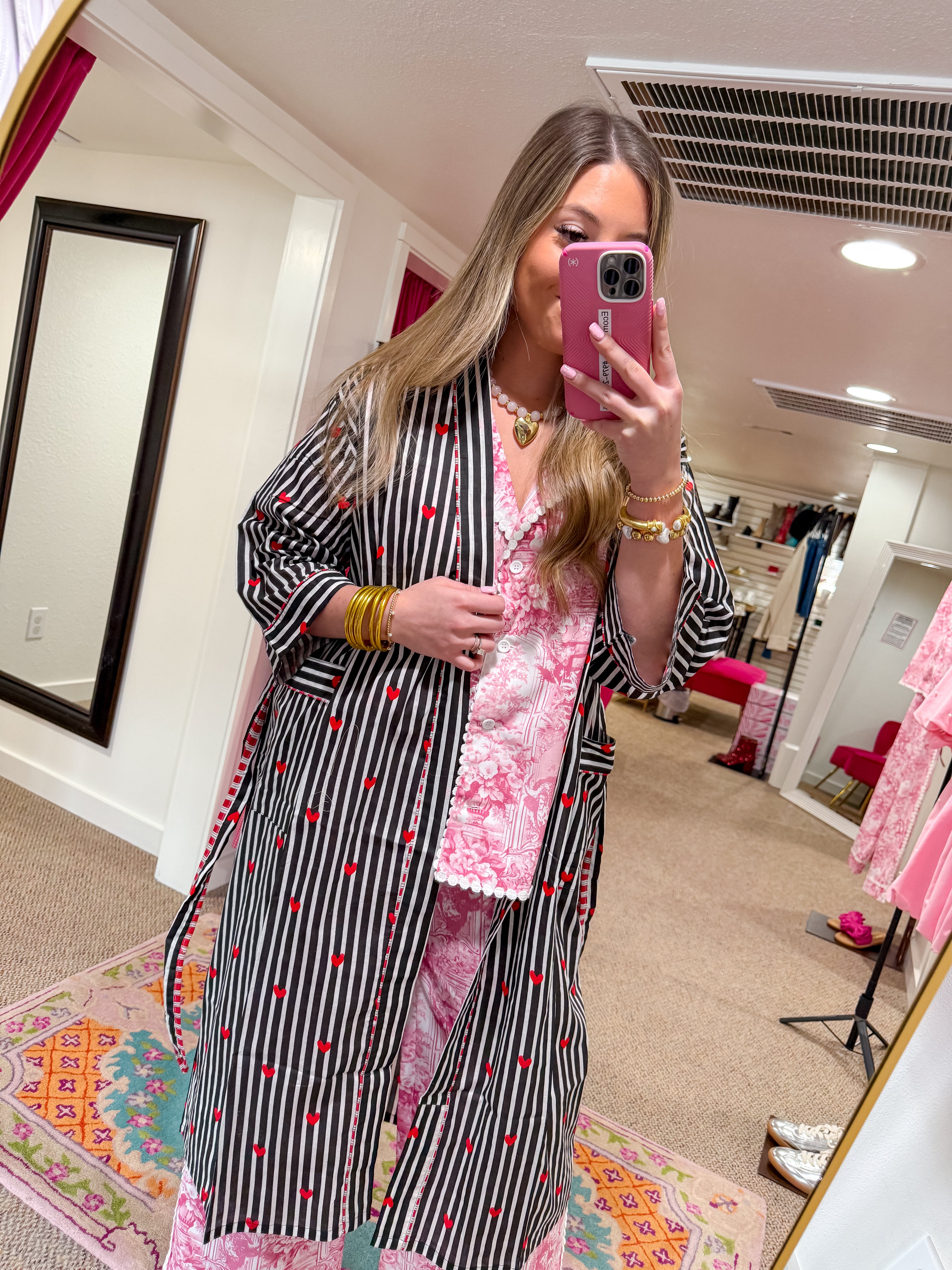 Love Lines Robe - Black (One Size)