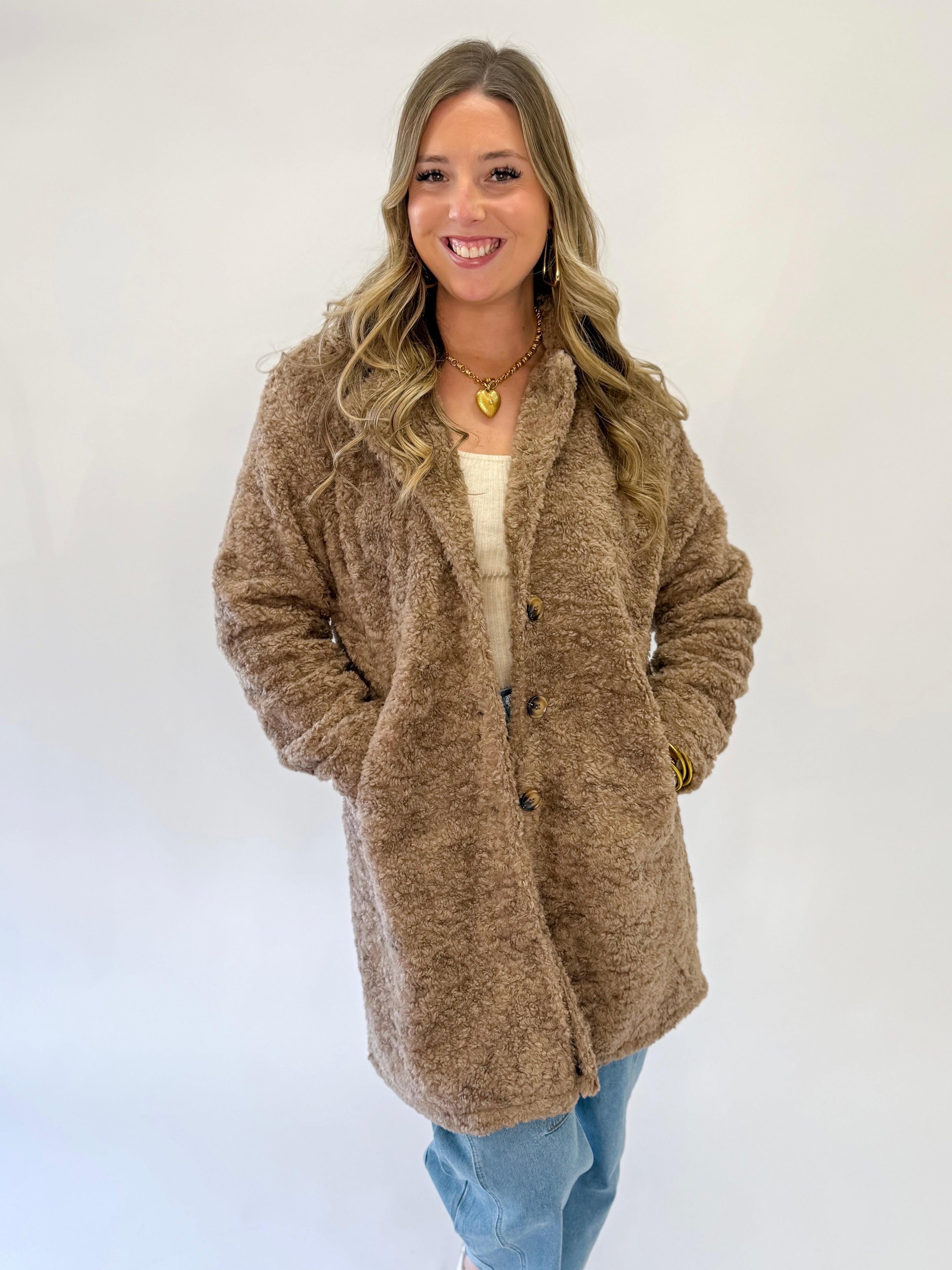 Isabella Button Front Coat