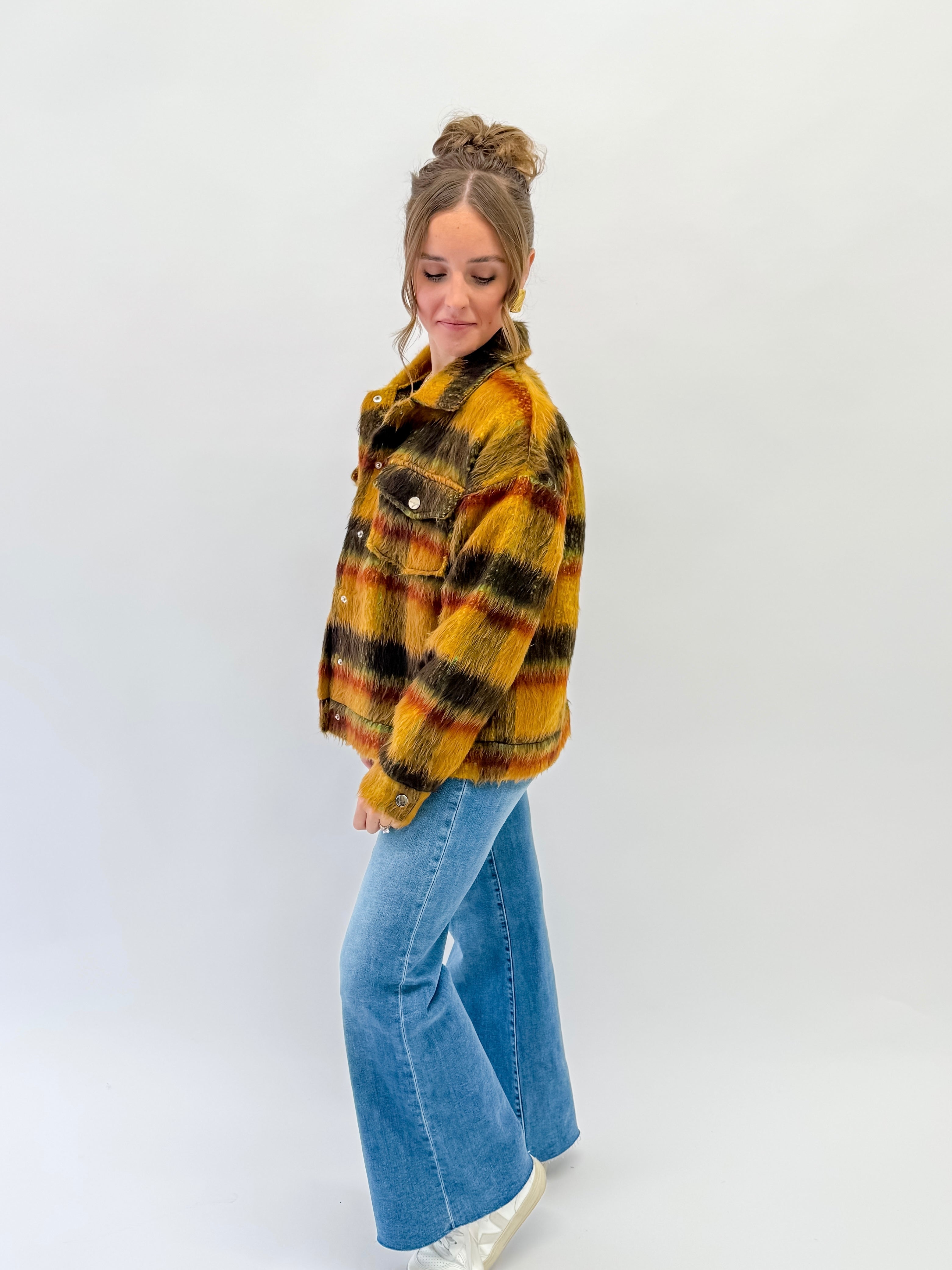 Darcey Space Dye Front Snap Shacket