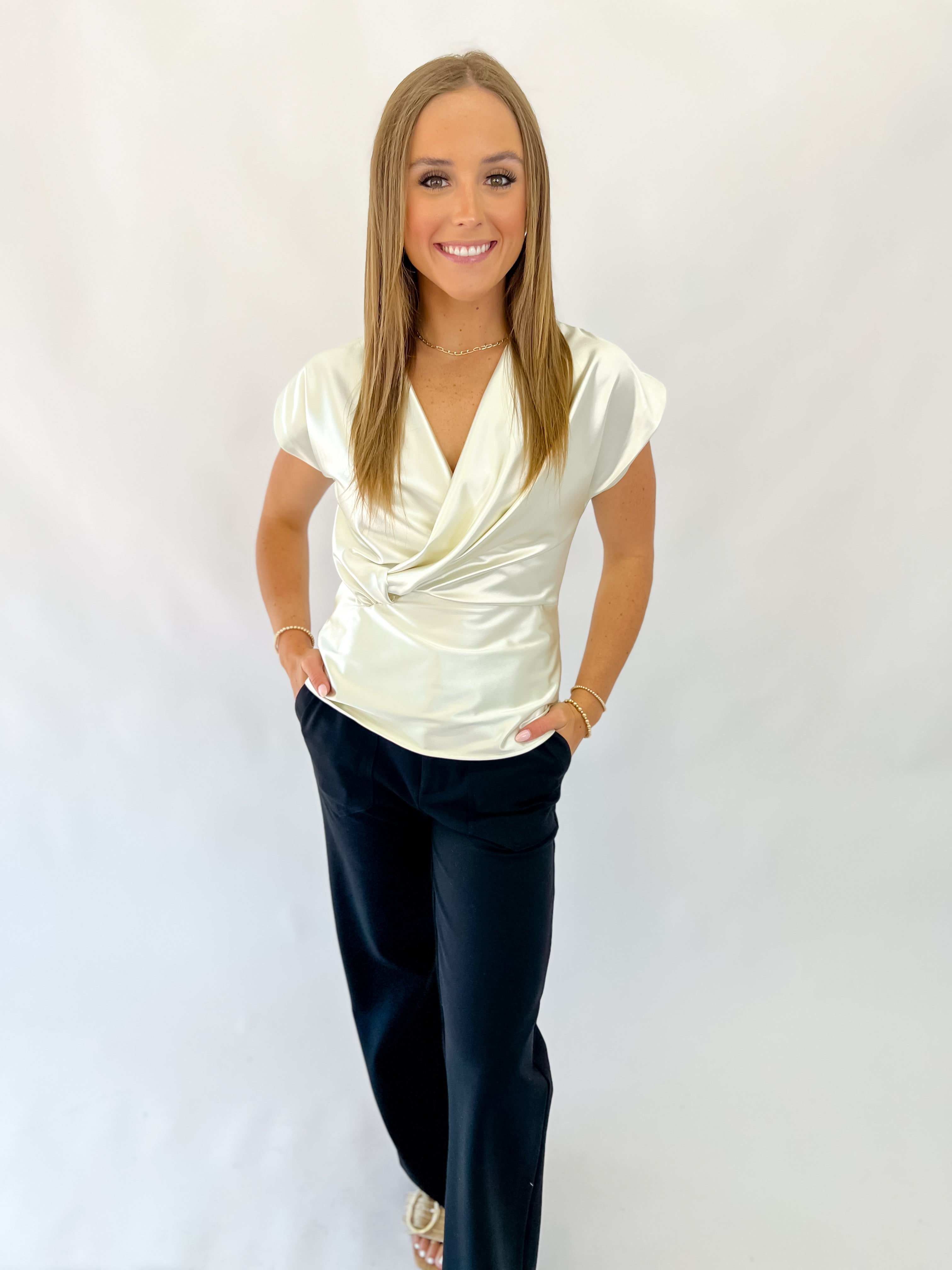 The Valencia Blouse - Ivory