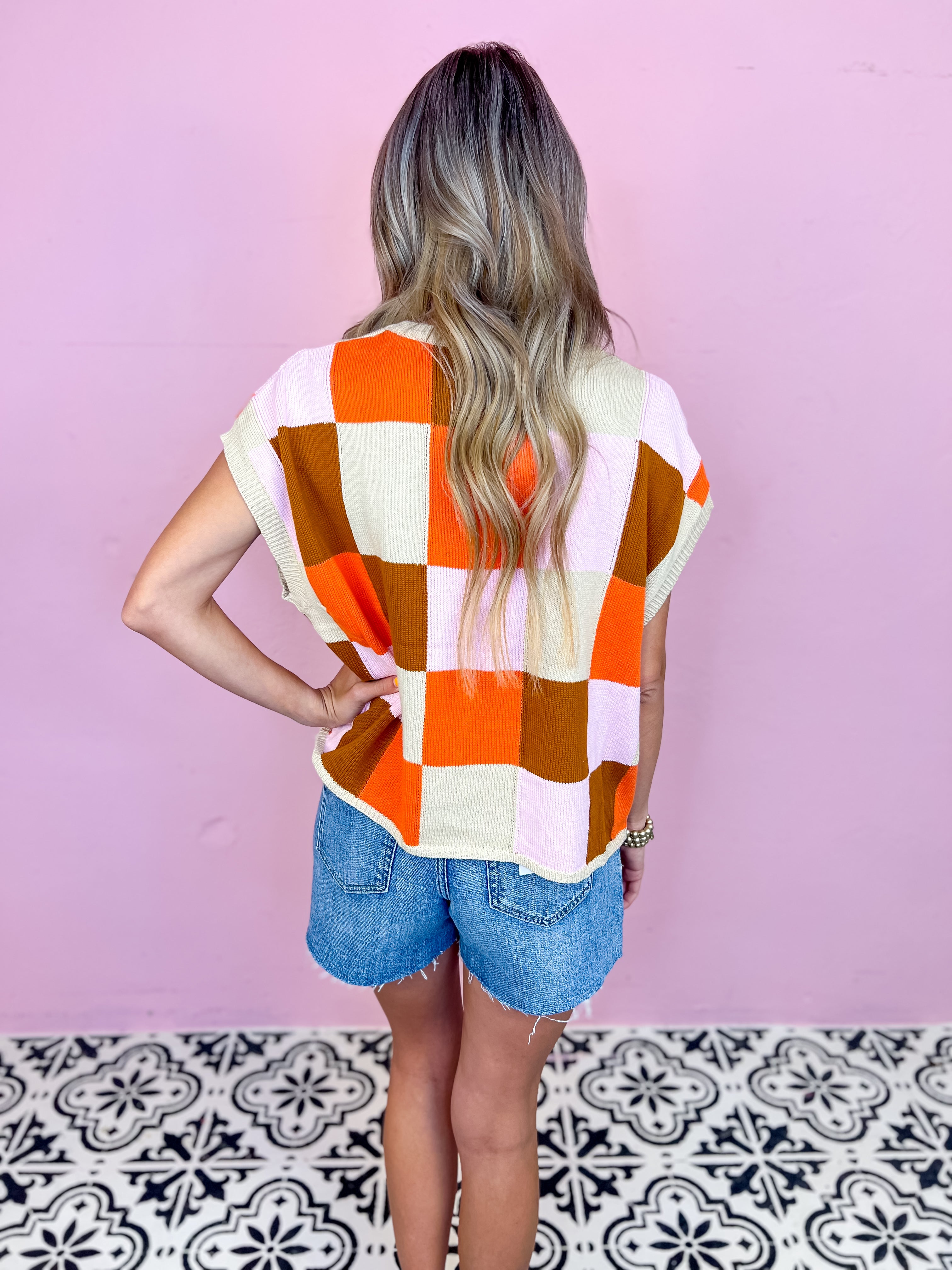 Urban Couture Checkered Tank Sweater