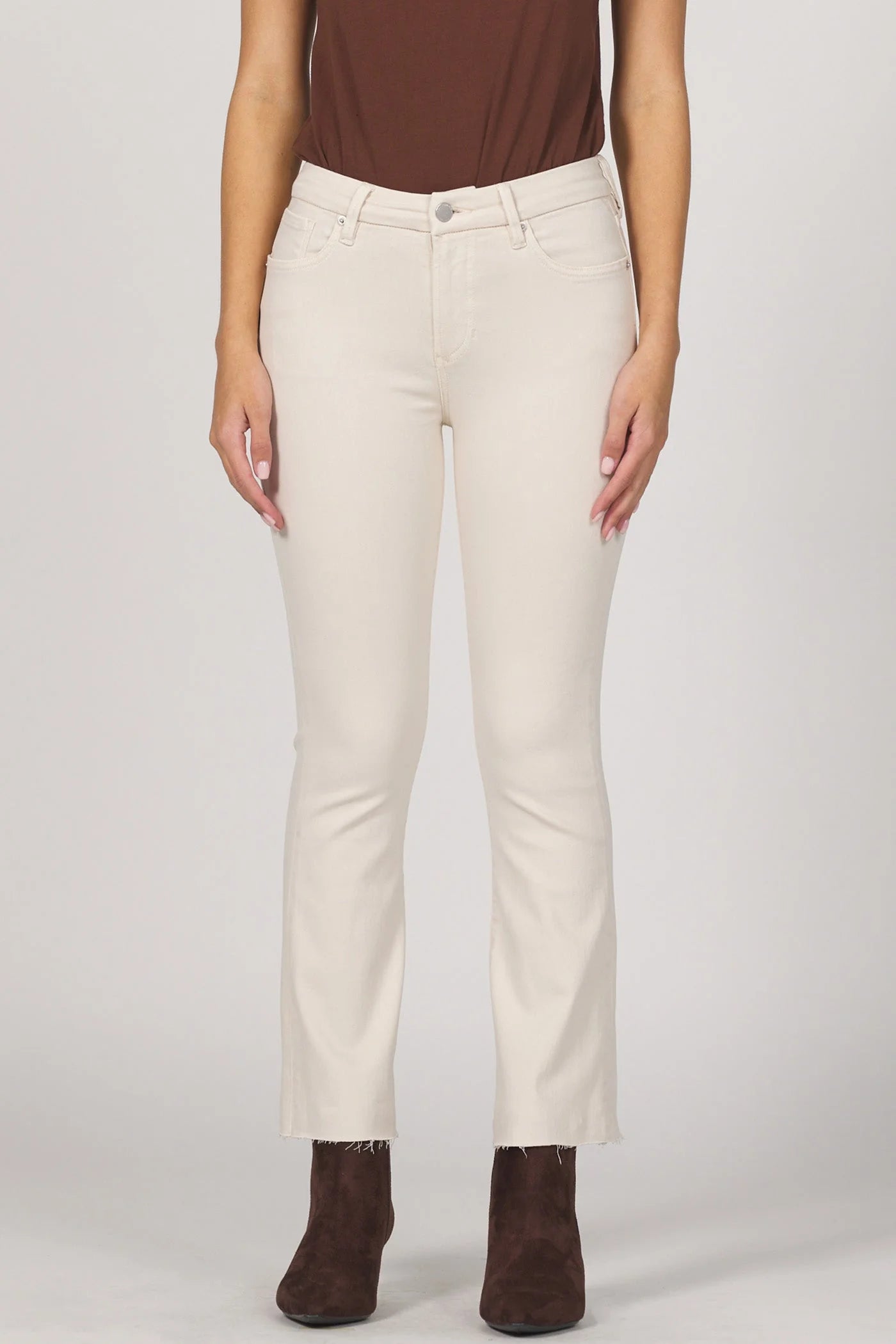 [Dear John] Jeanne Flare Jean- Whitecap Gray