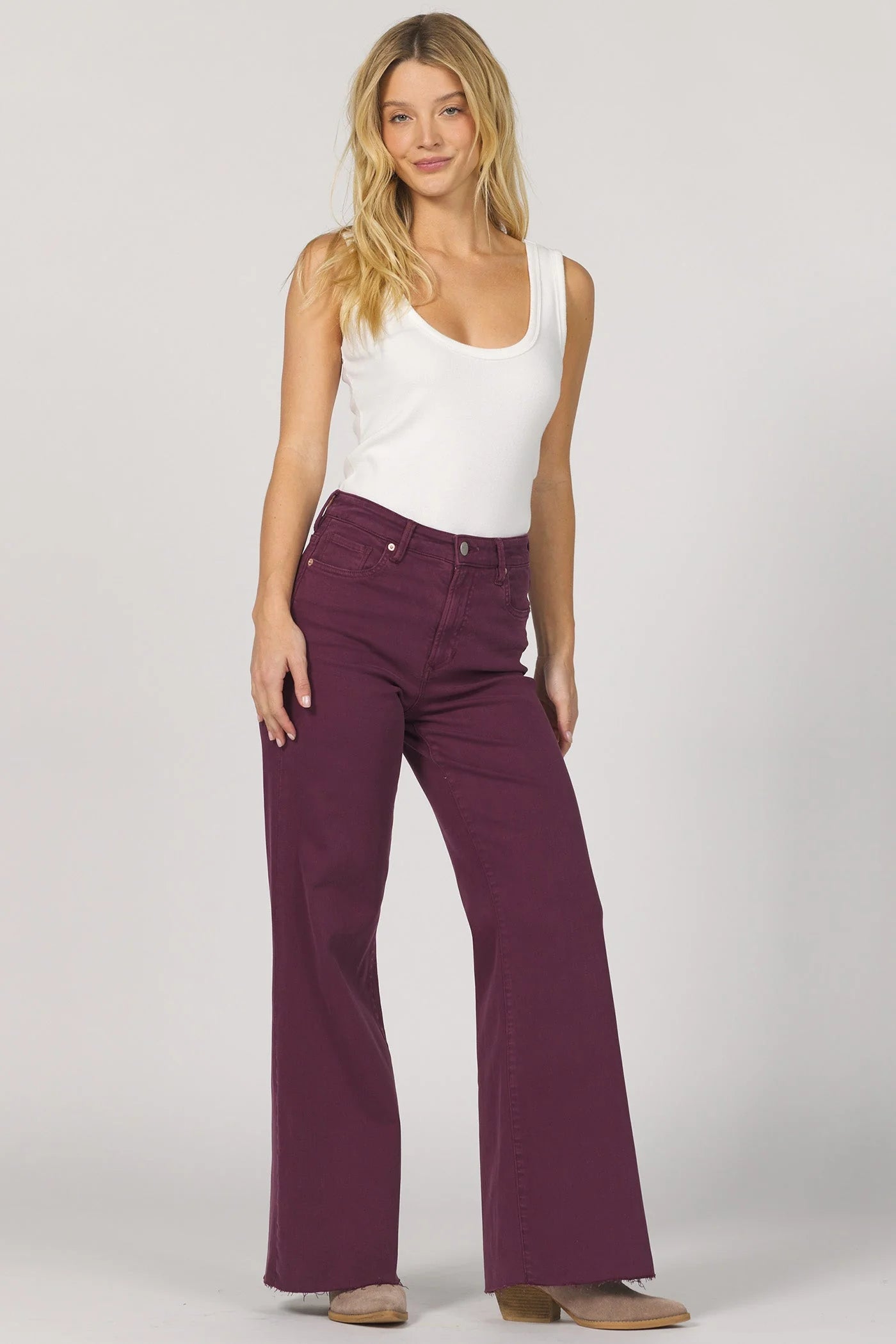 [Dear John] Fiona Wide Leg Jean- Fig