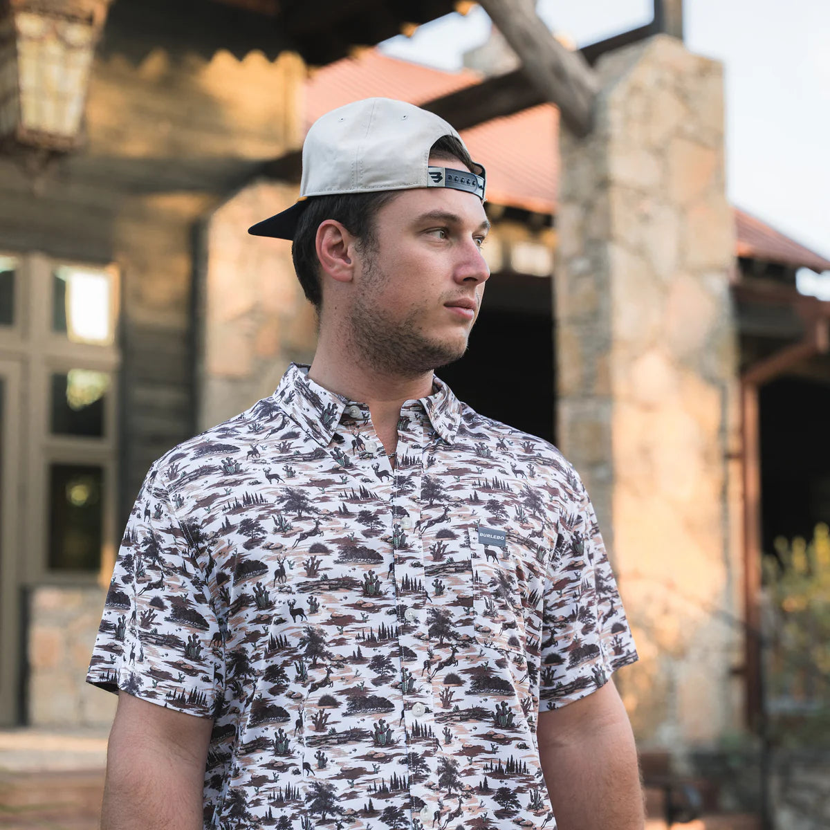 [Burlebo] Performance Button Up-Brush Country