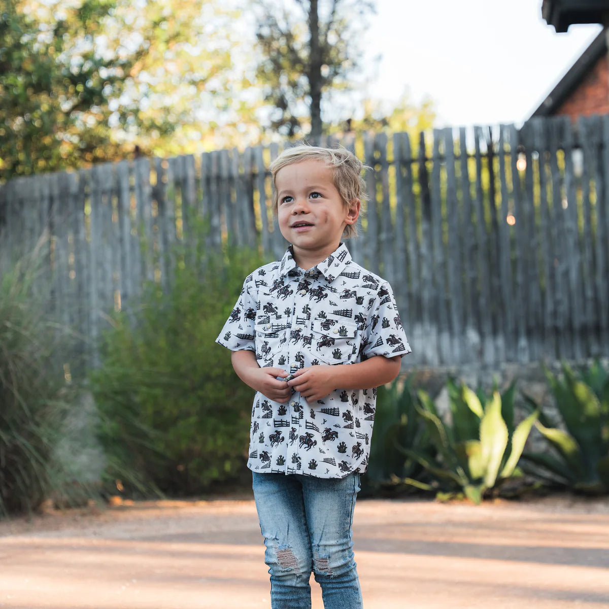 [Burlebo]Youth - Performance Western Shirt - Cowboy Country