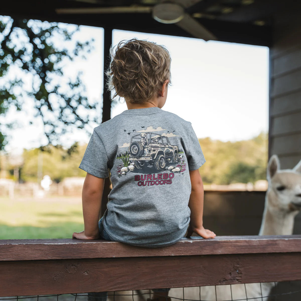 [Burlebo] Youth Tee-Off Road Bronco-Dark Heather Grey