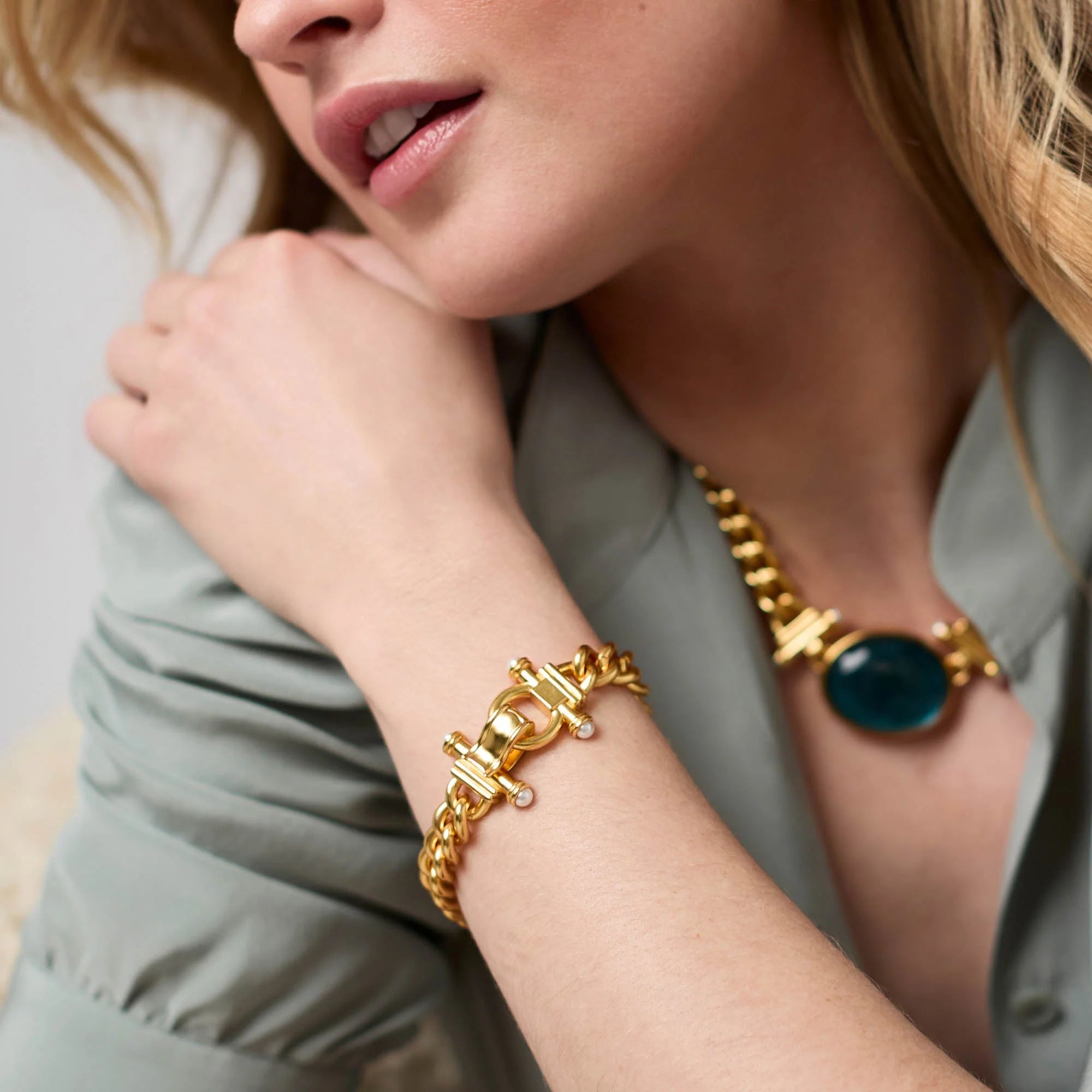 [Julie Vos]Dolce Demi Link Bracelet-Pearl