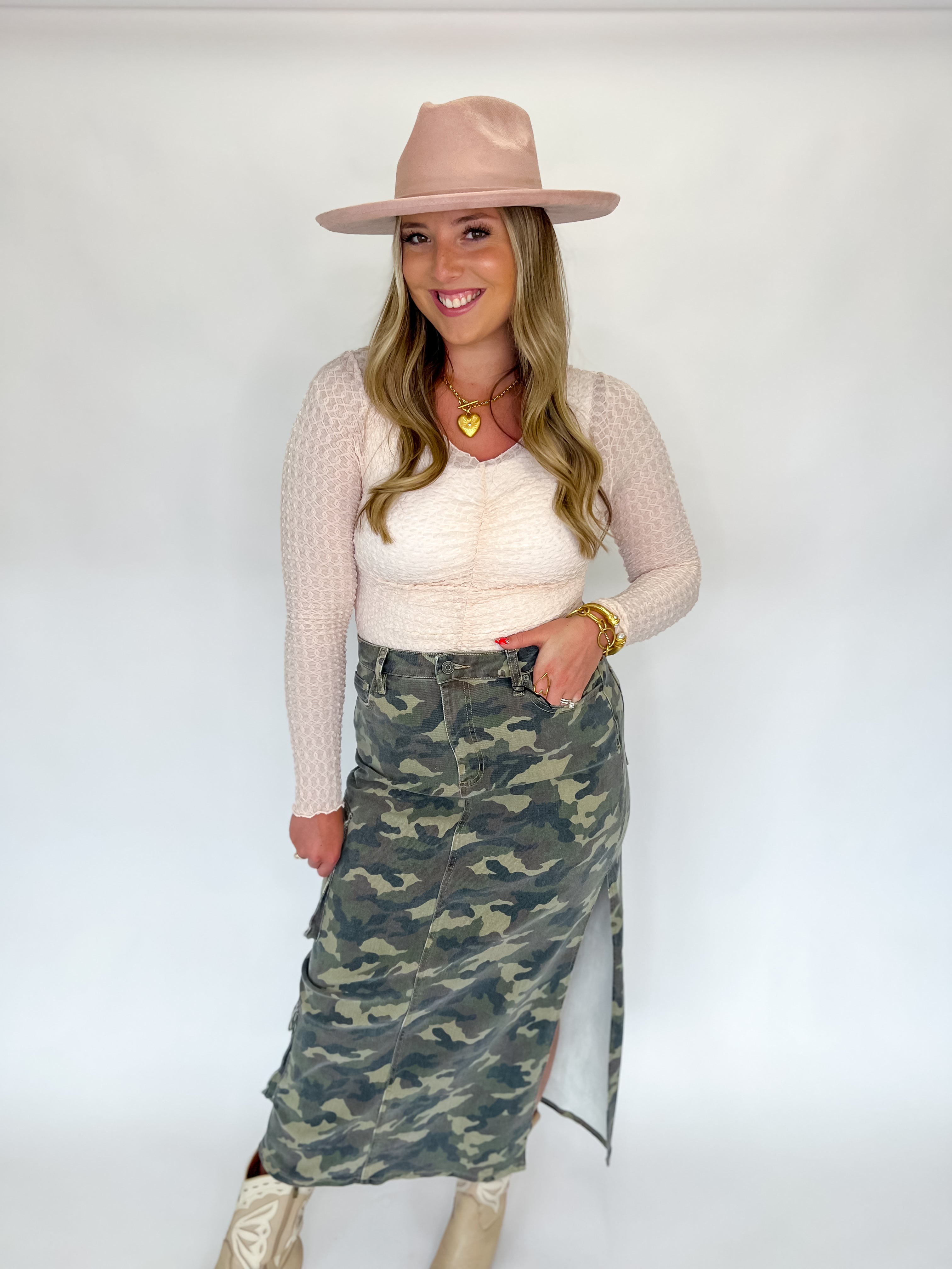 The Remy Ruched Textured Top