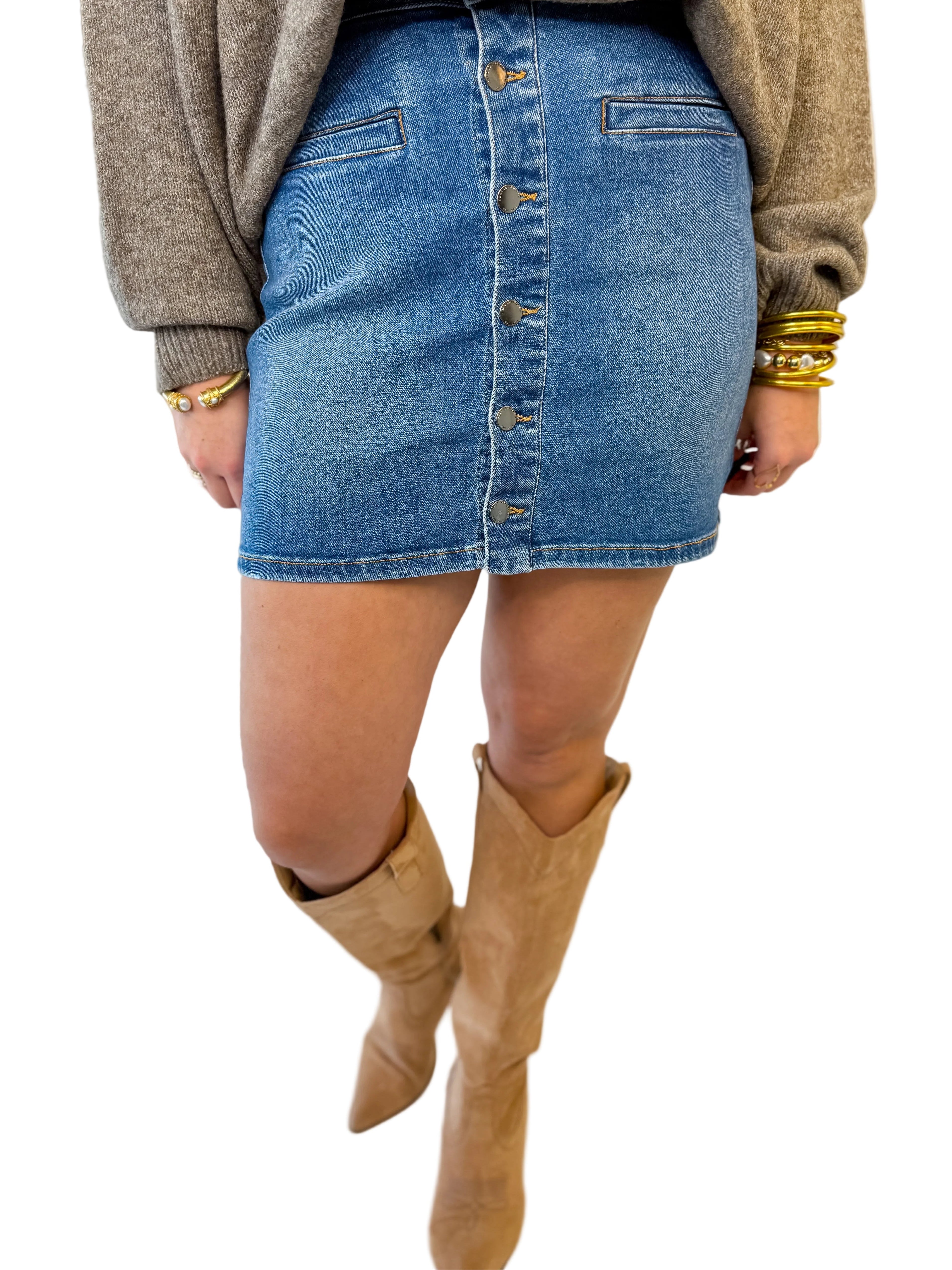 [Dear John] Quinn Skirt- Denim