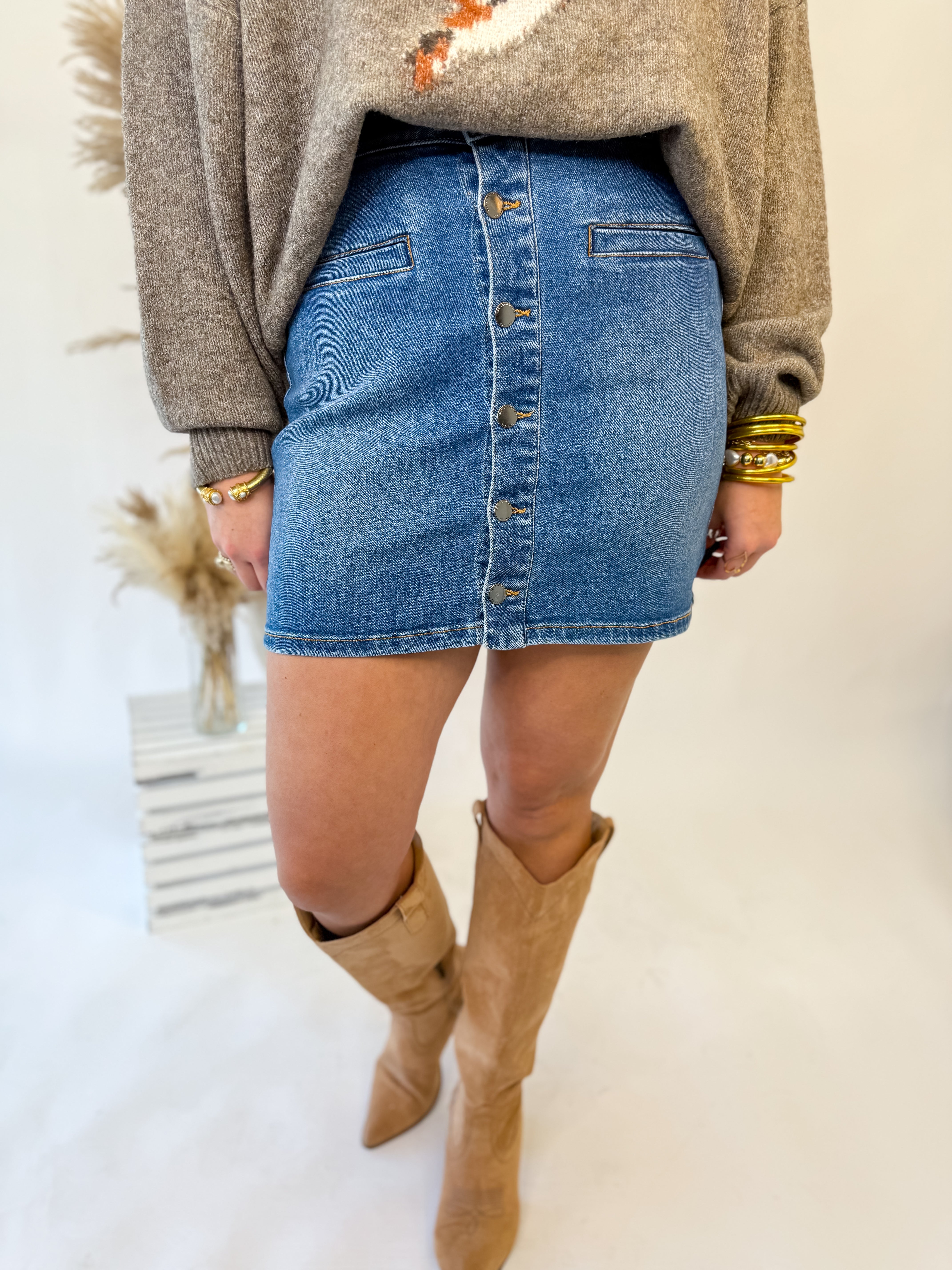 [Dear John] Quinn Skirt- Denim