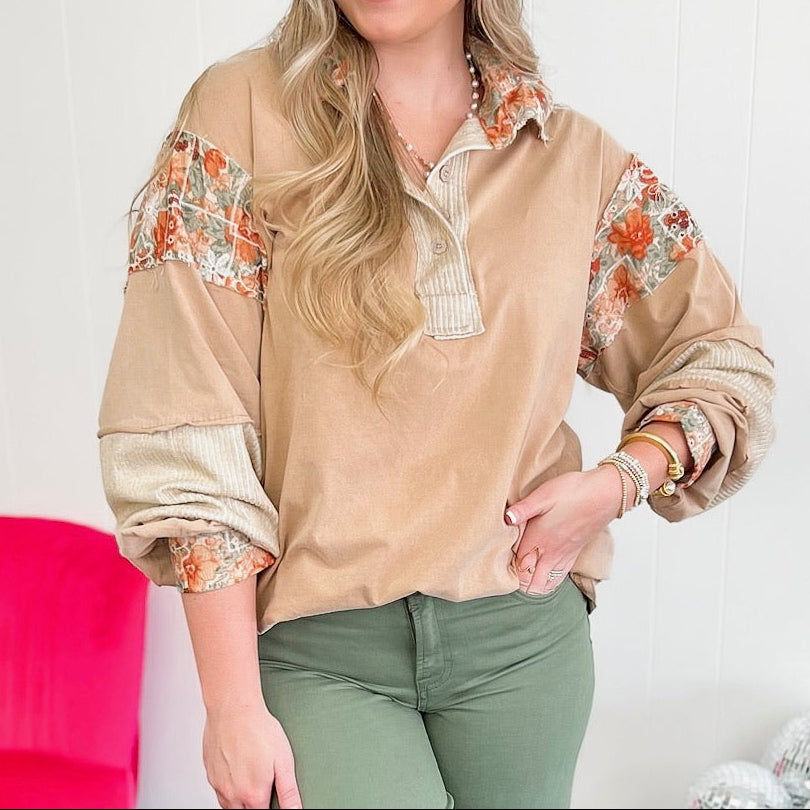 Rustic Sunset Oversized Top