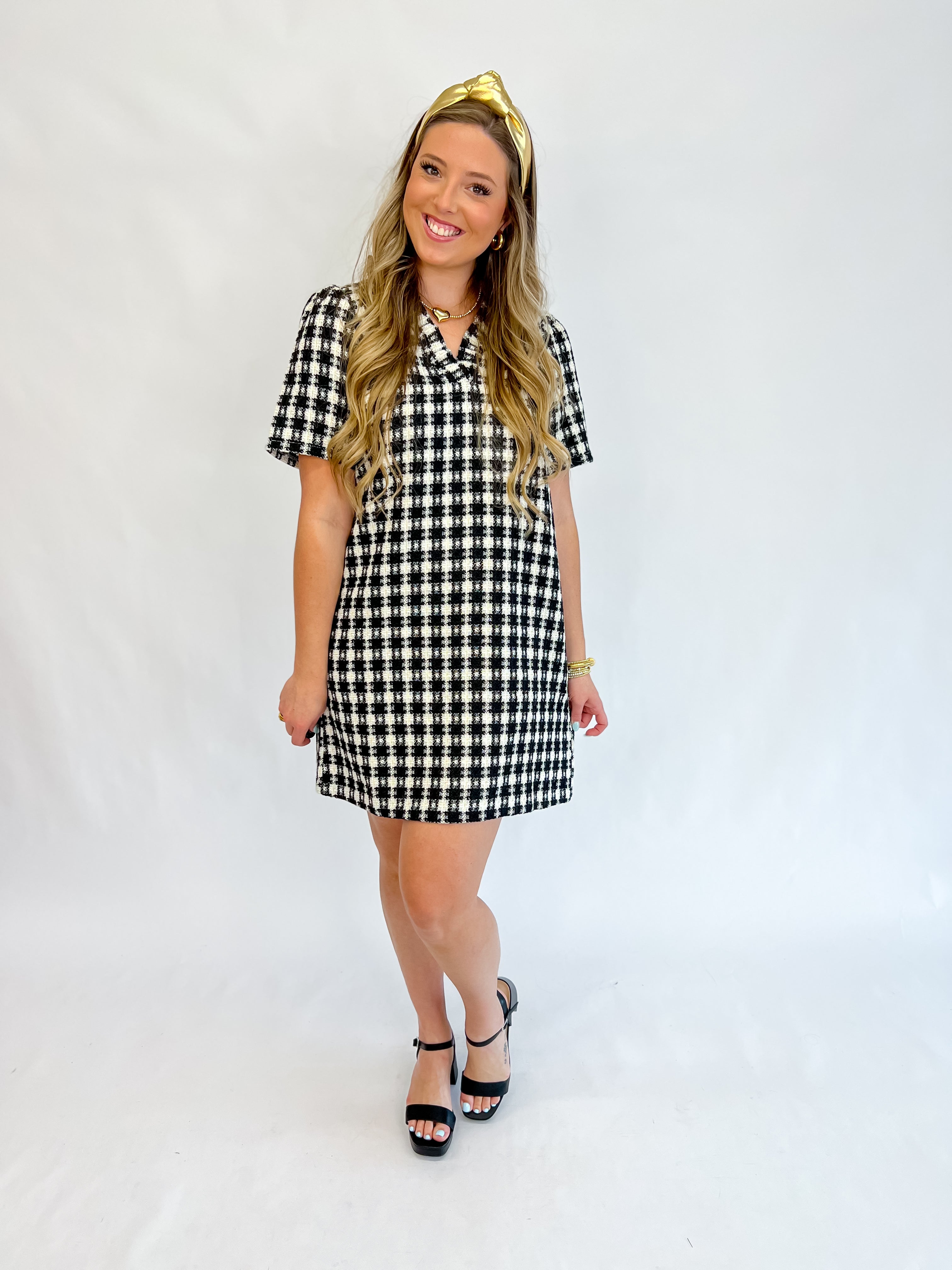 Timeless Plaid Tweed Dress