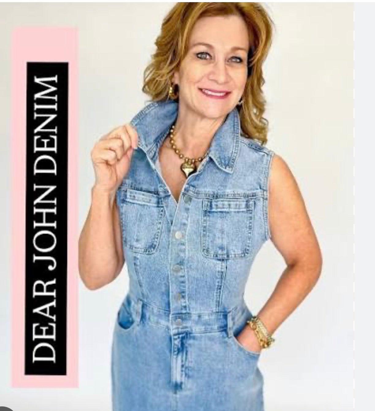 [Dear John] Trish Denim Dress - Oasis