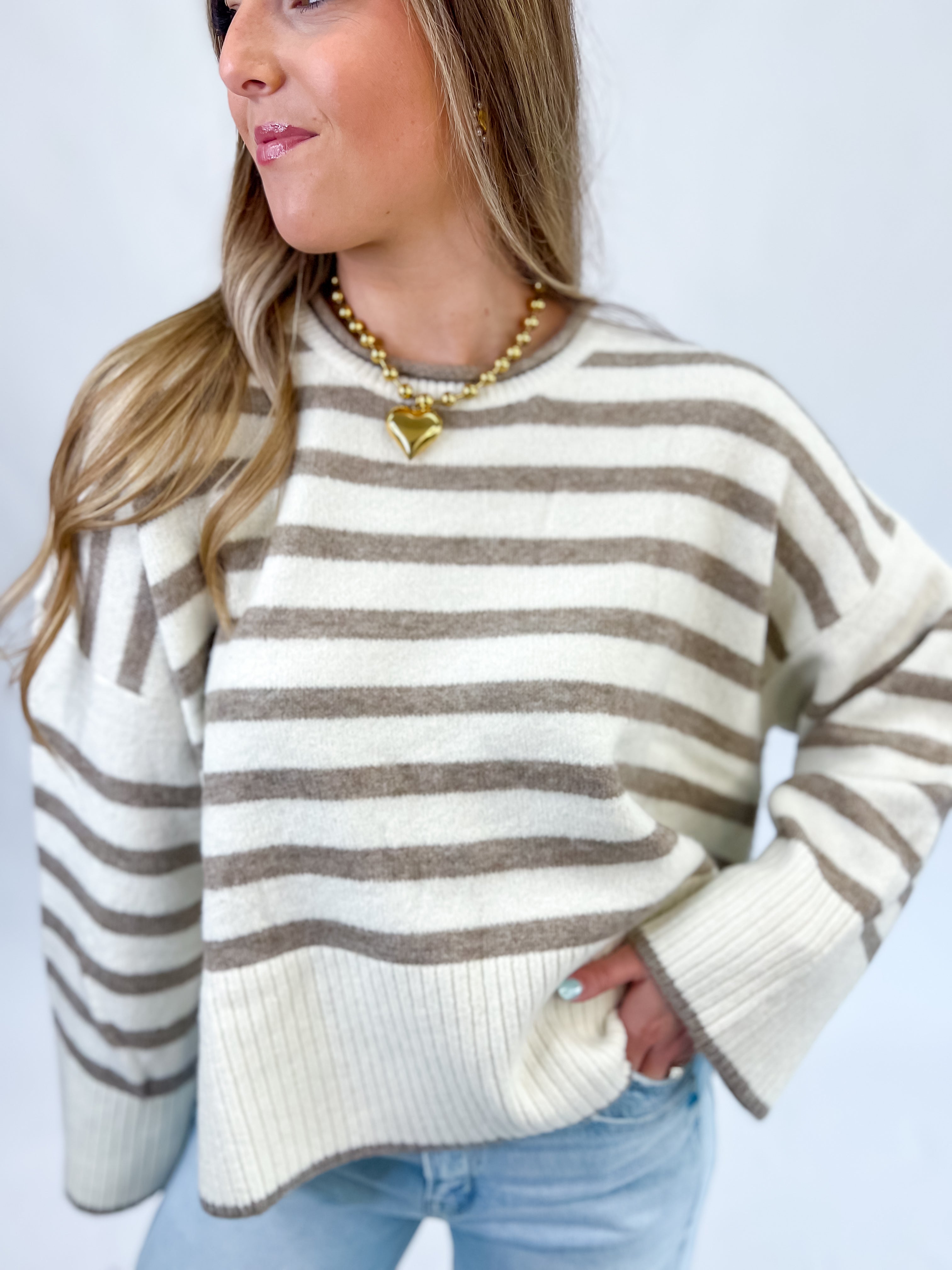 By The Fire Wide Rib Hem Sweater