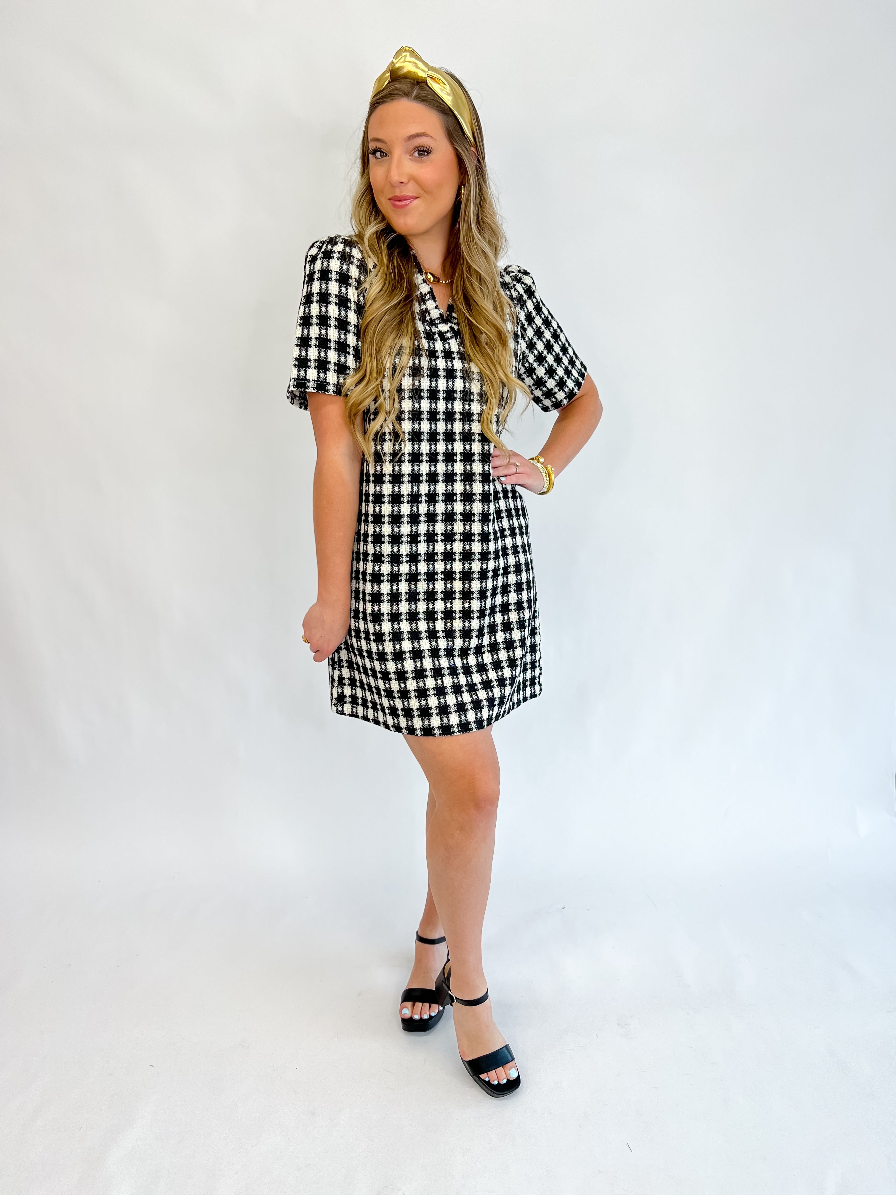 Timeless Plaid Tweed Dress