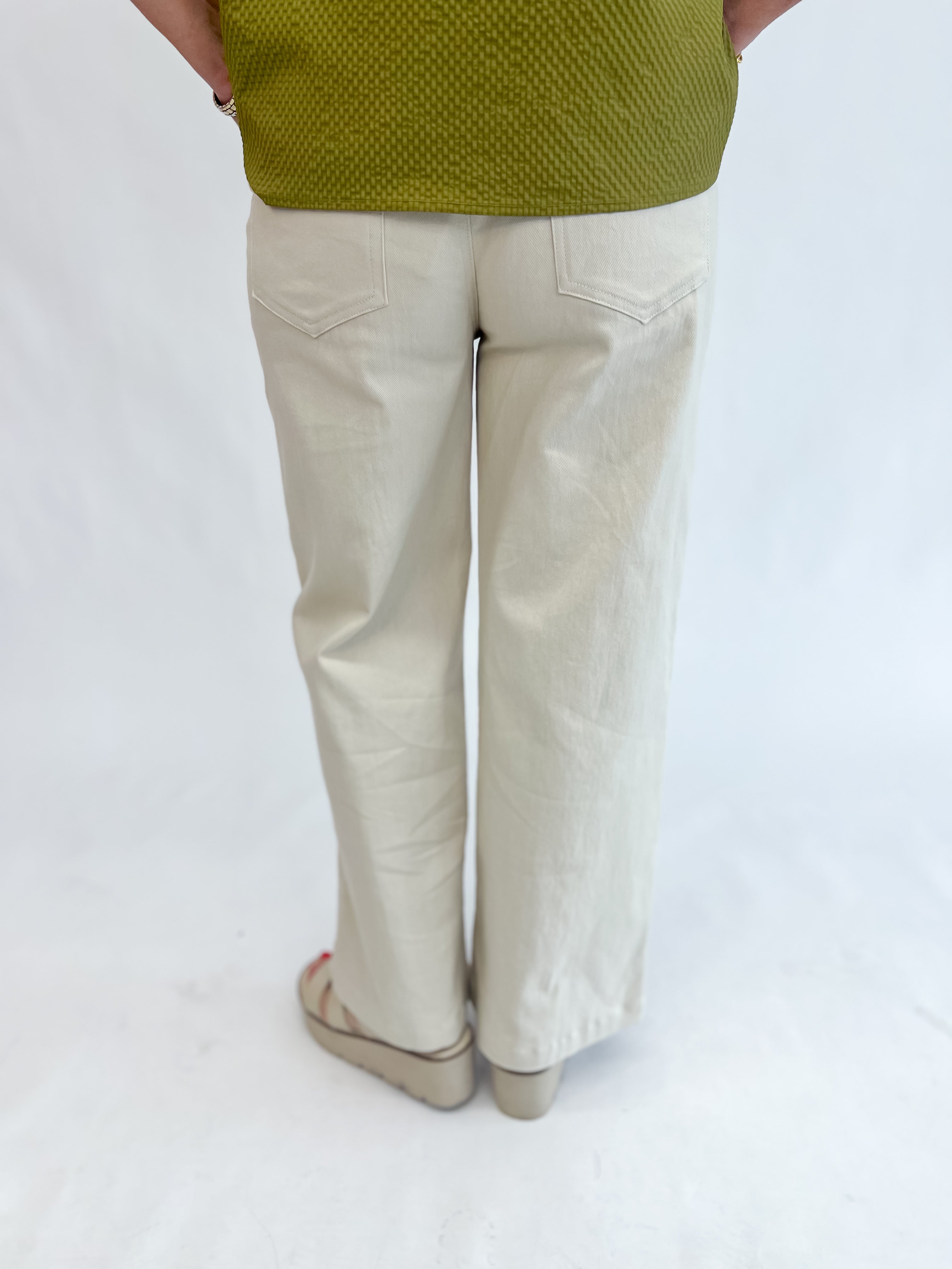 [Entro]  Don't Let Me Go Wide Leg Pant-Sand