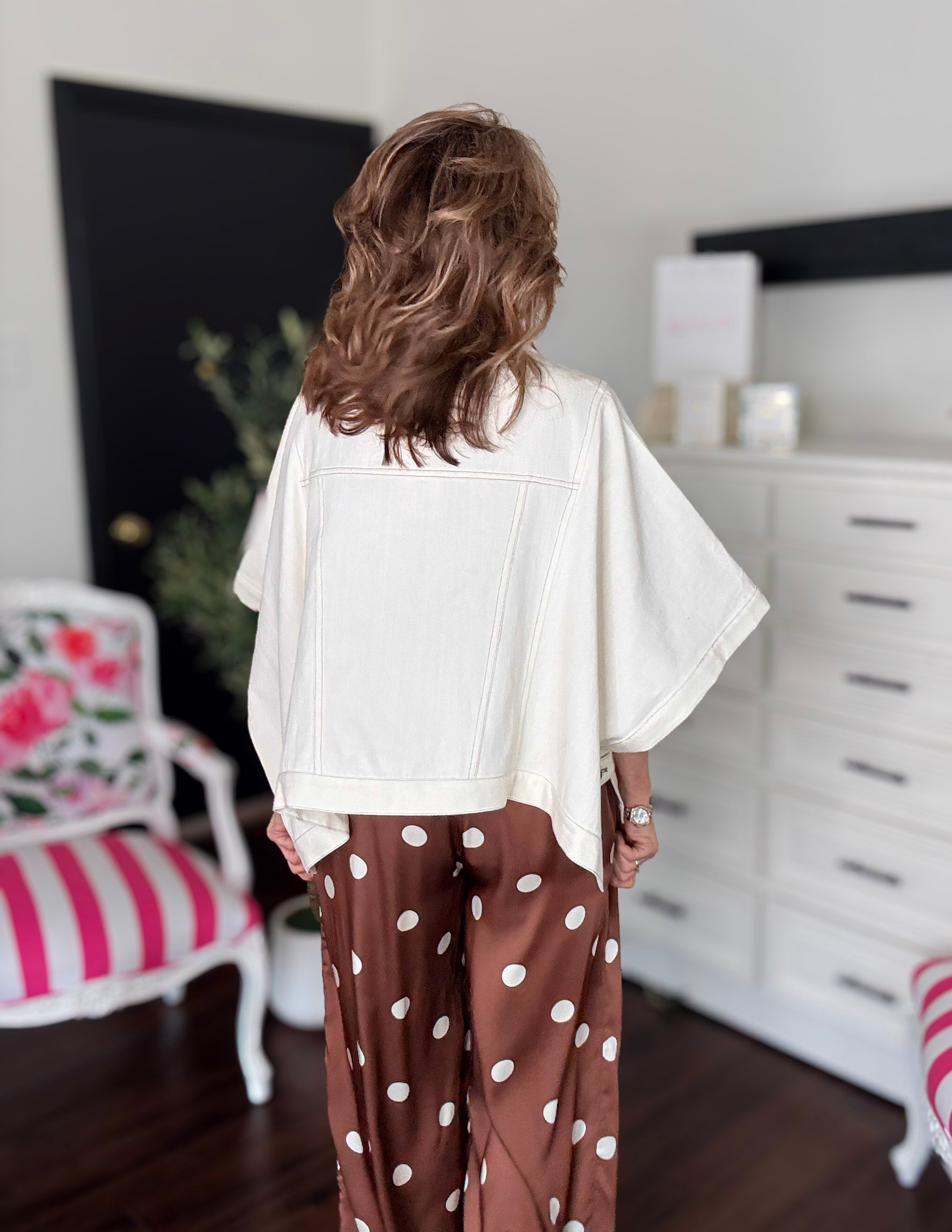 Easygoing Short Sleeve Shacket - Ecru