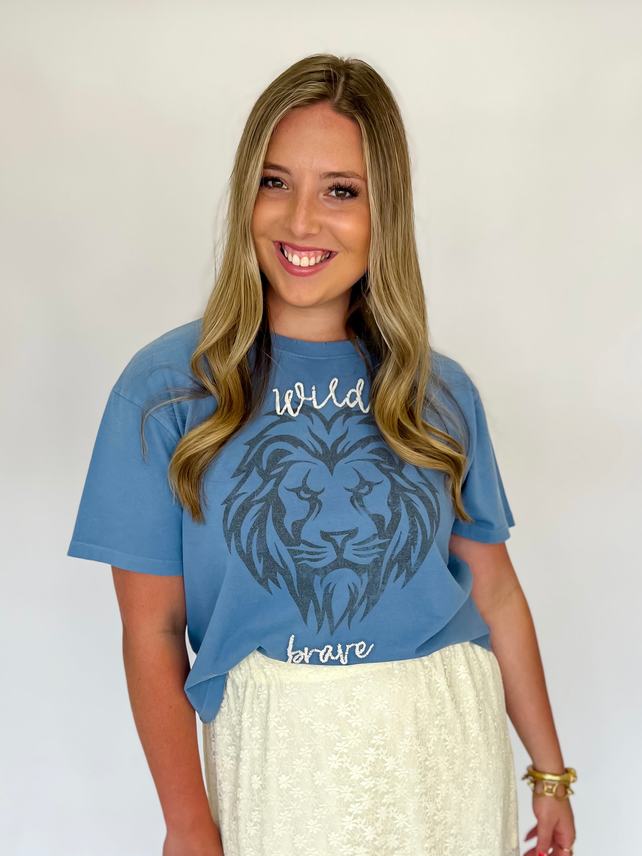 Wild Brave Lion Wide Boy Tee