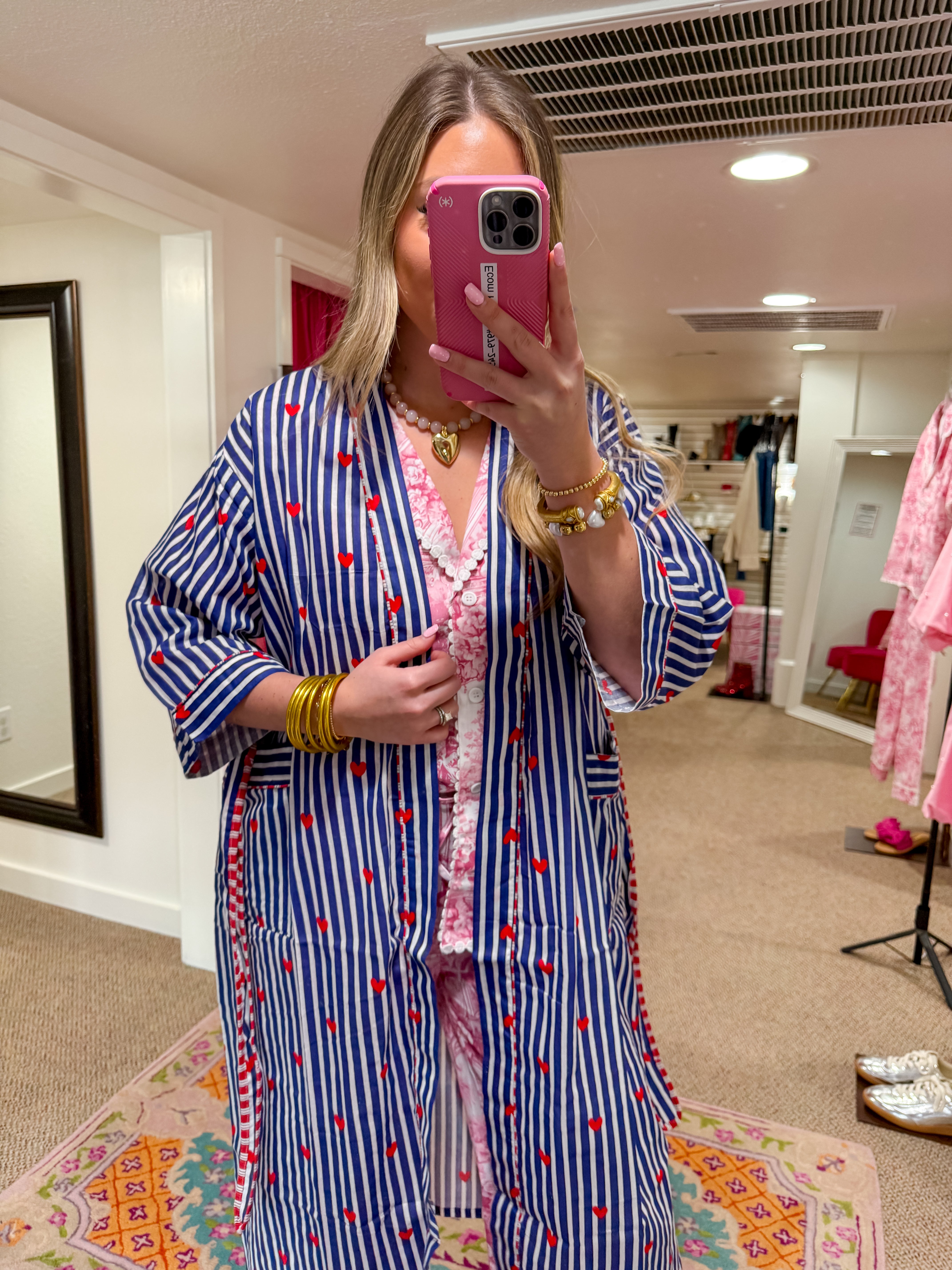 Love Lines Robe - Blue (One Size)