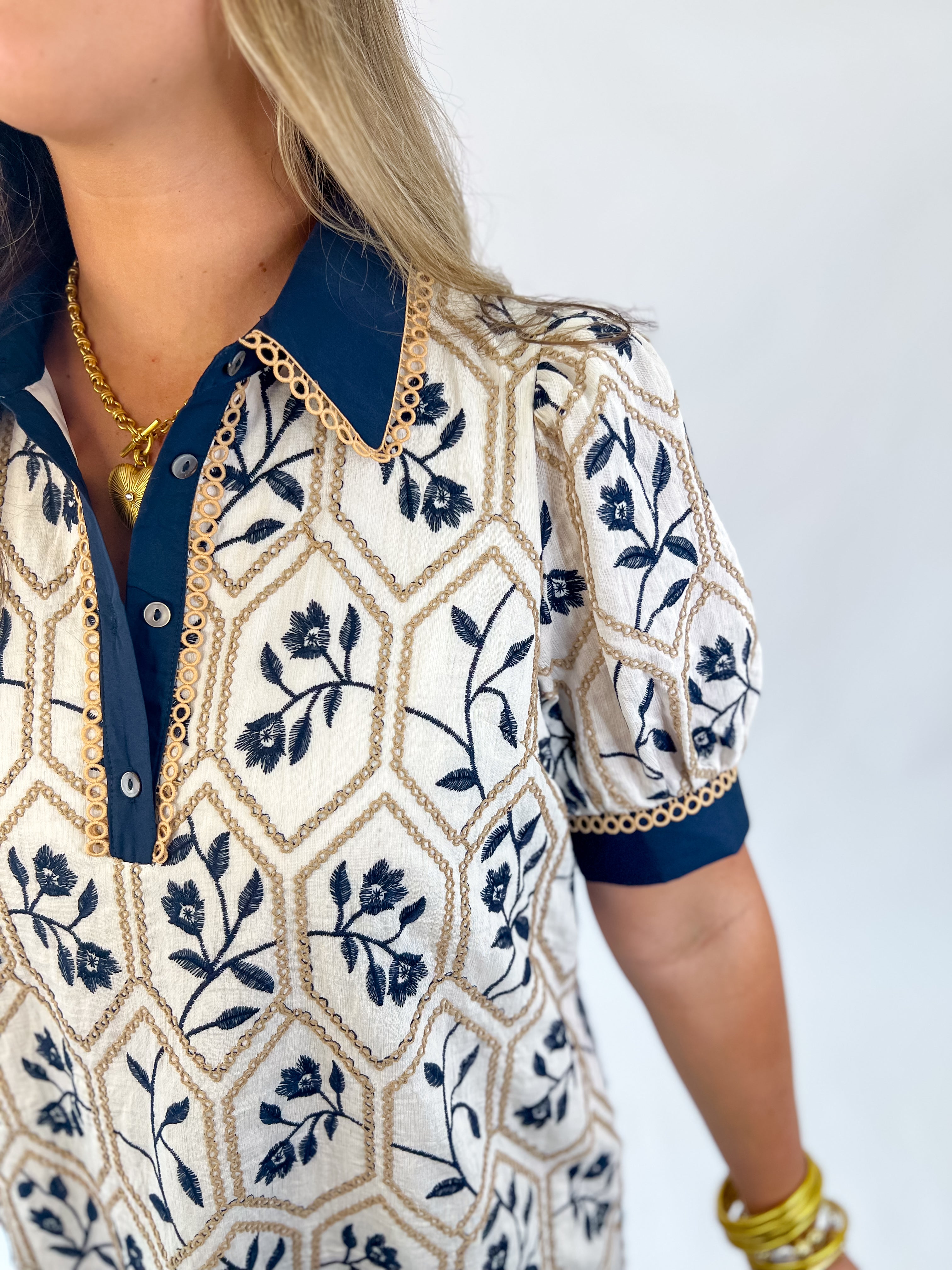 Fall Floral Romance  Embroidered Dress