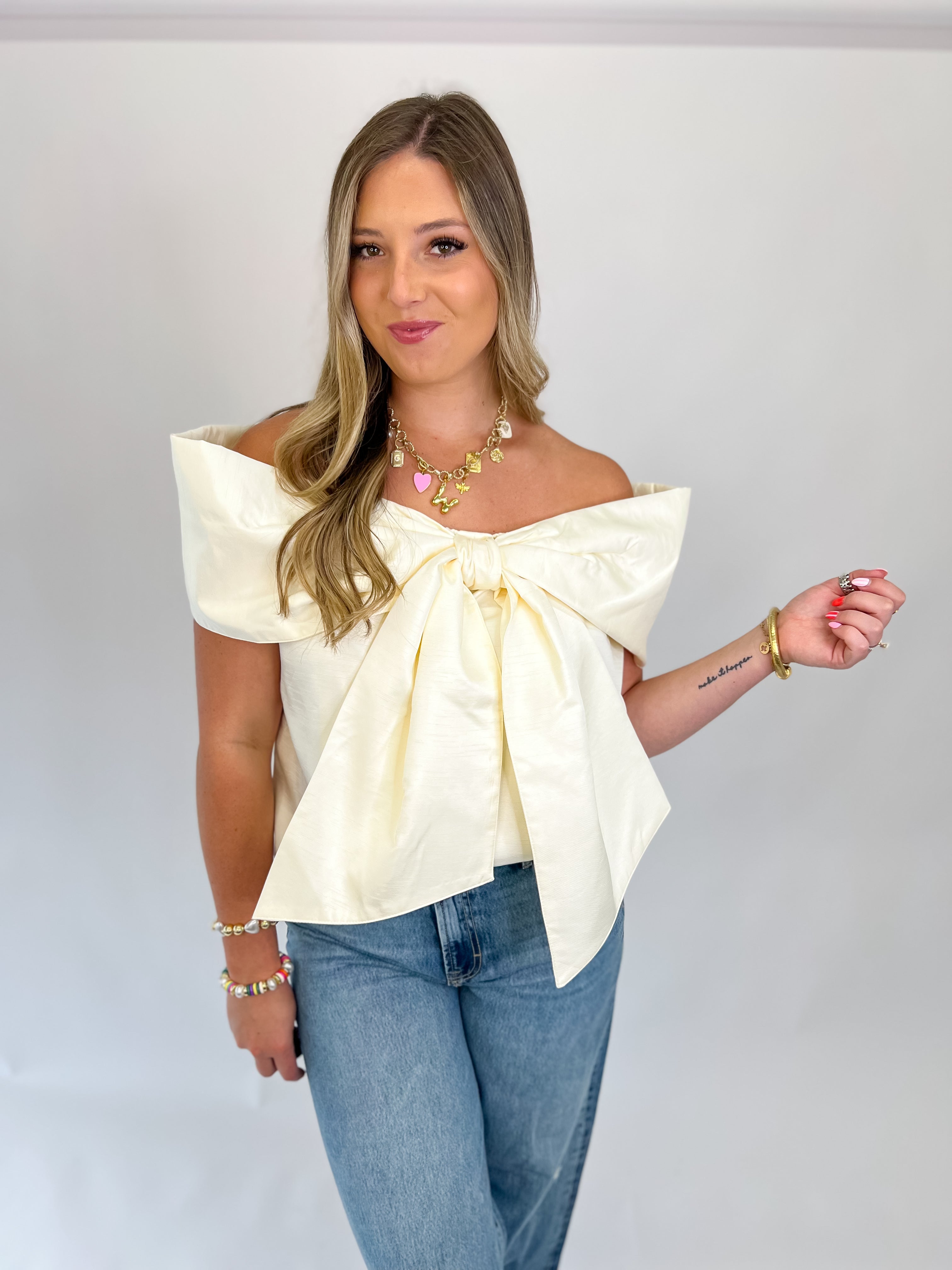 Trendy Big Bow Top