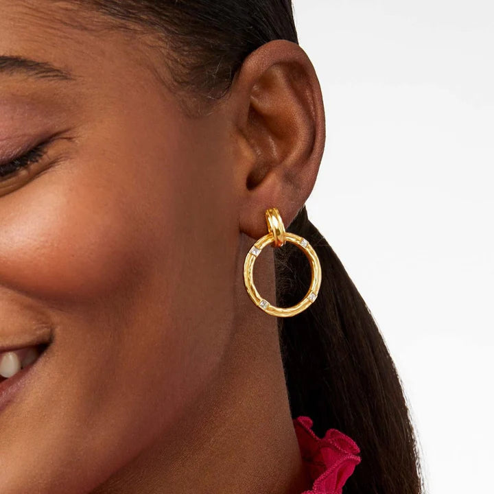 {Julie Vos} Astor Doorknocker Earrings-Gold-CZ
