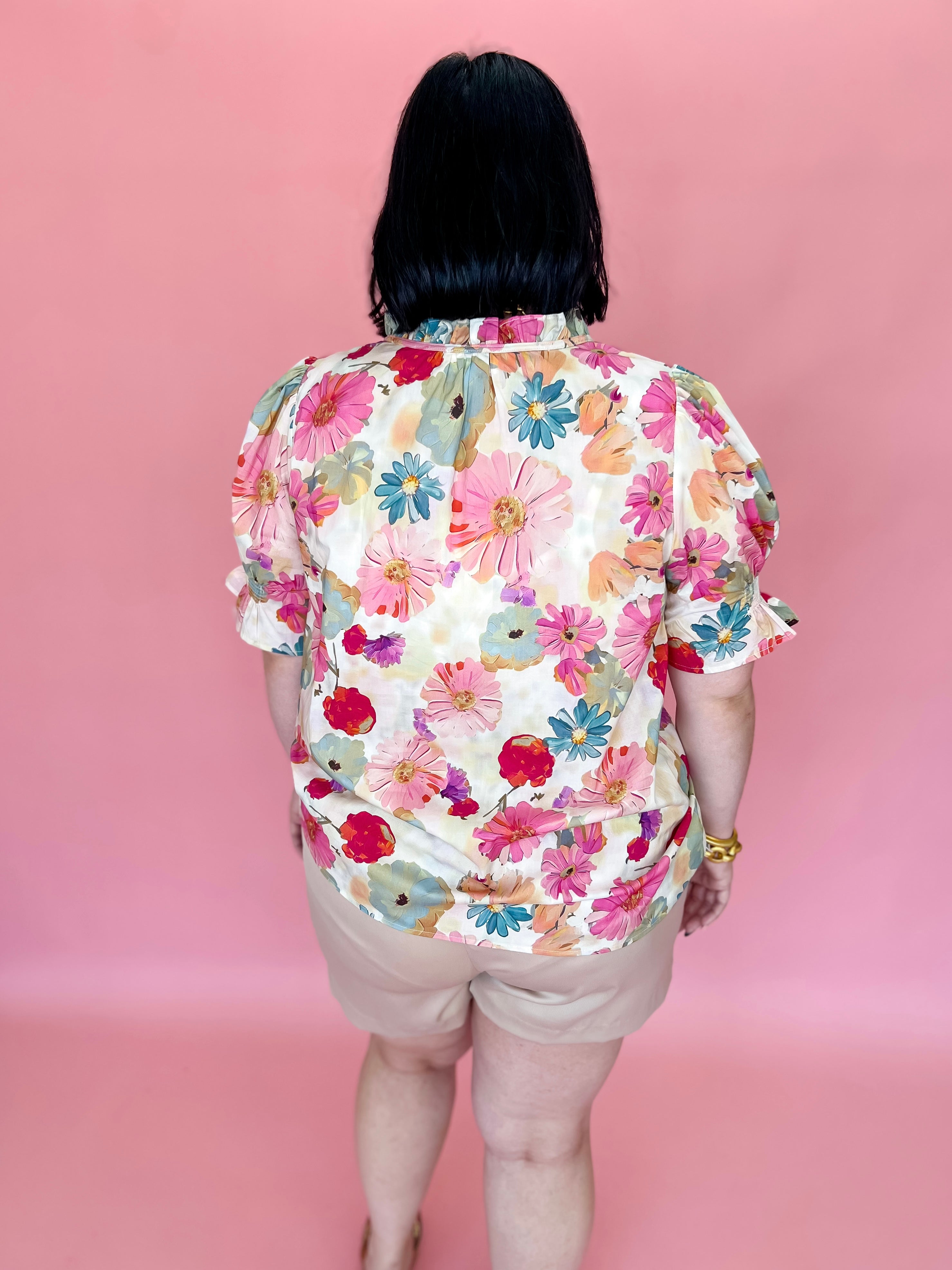 Plus Happy Blooms Blouse