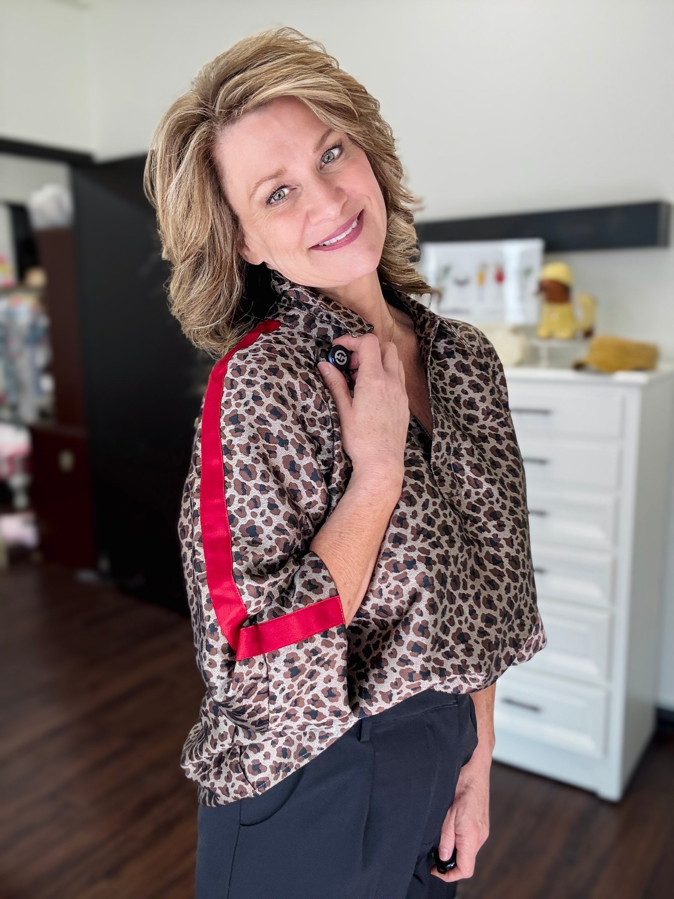 Fierce & Flirty Leopard Top - Taupe