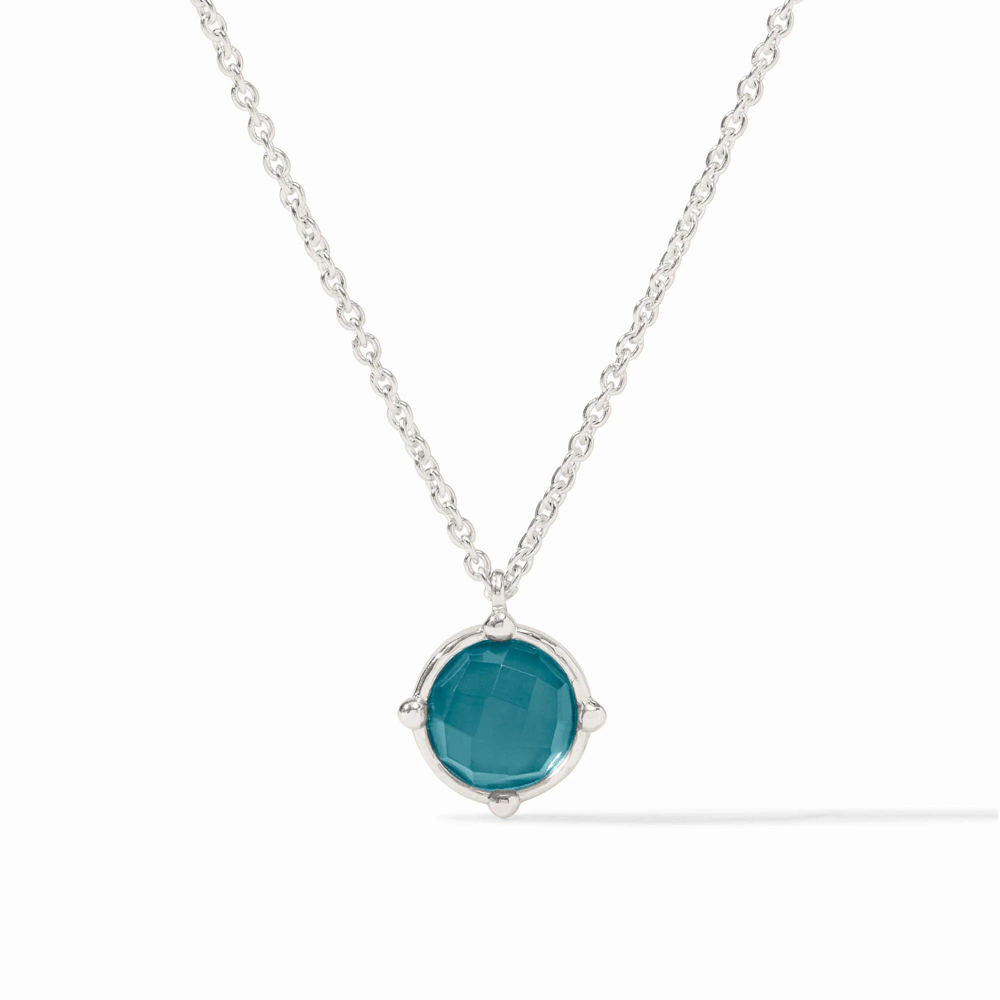 [Julie Vos] Honeybee Solitaire Necklace-Iridescent Montana Blue OS