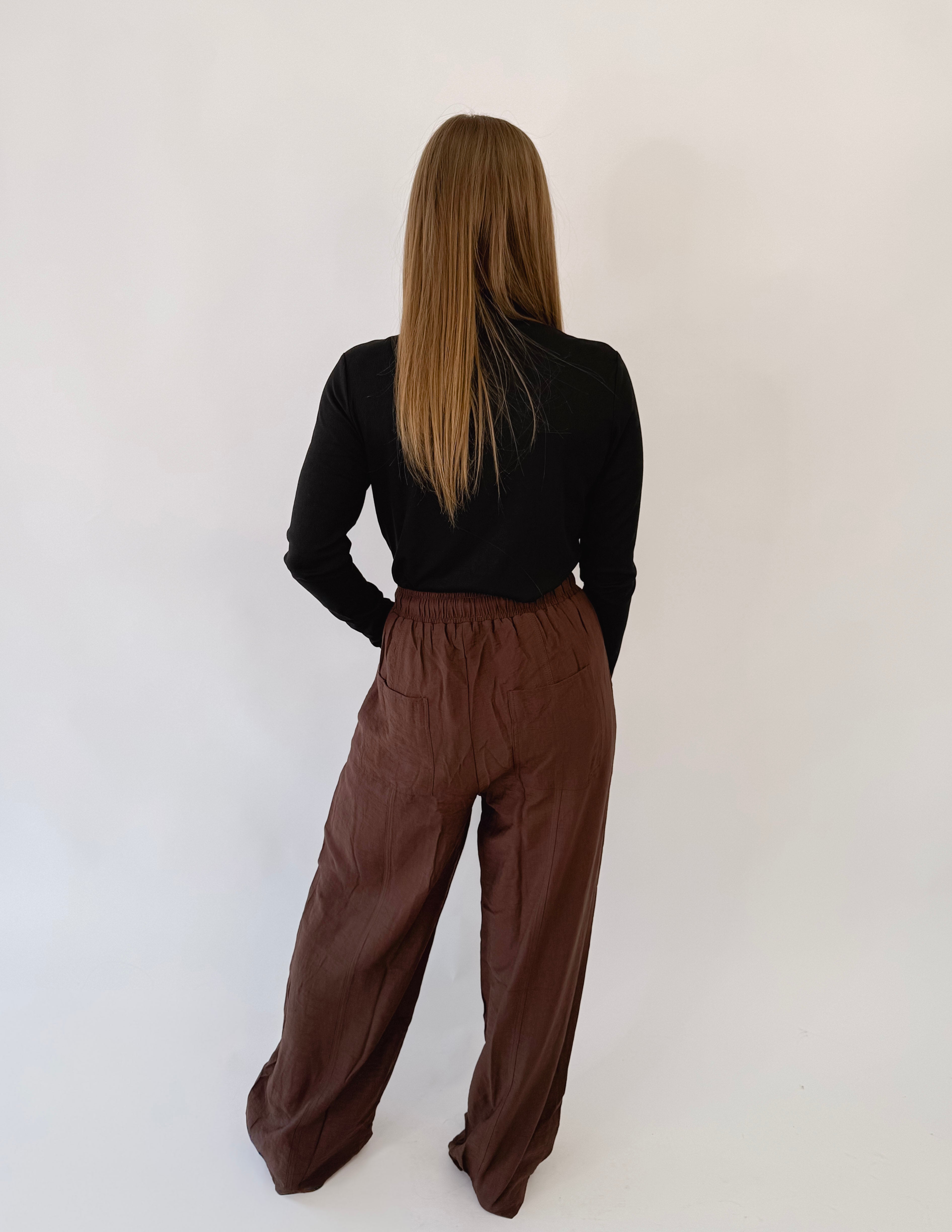 Perfect Brown Pull-On Pant