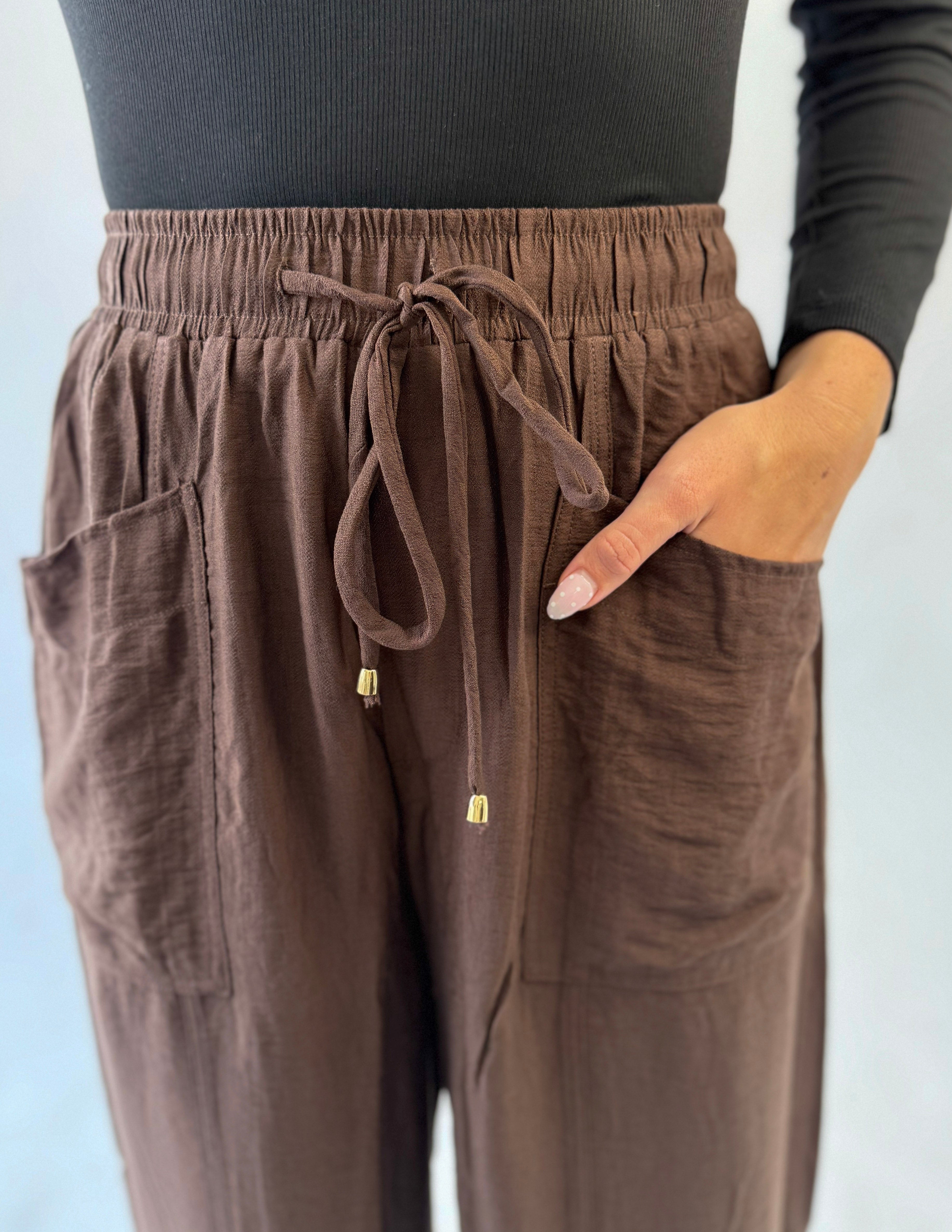 Perfect Brown Pull-On Pant