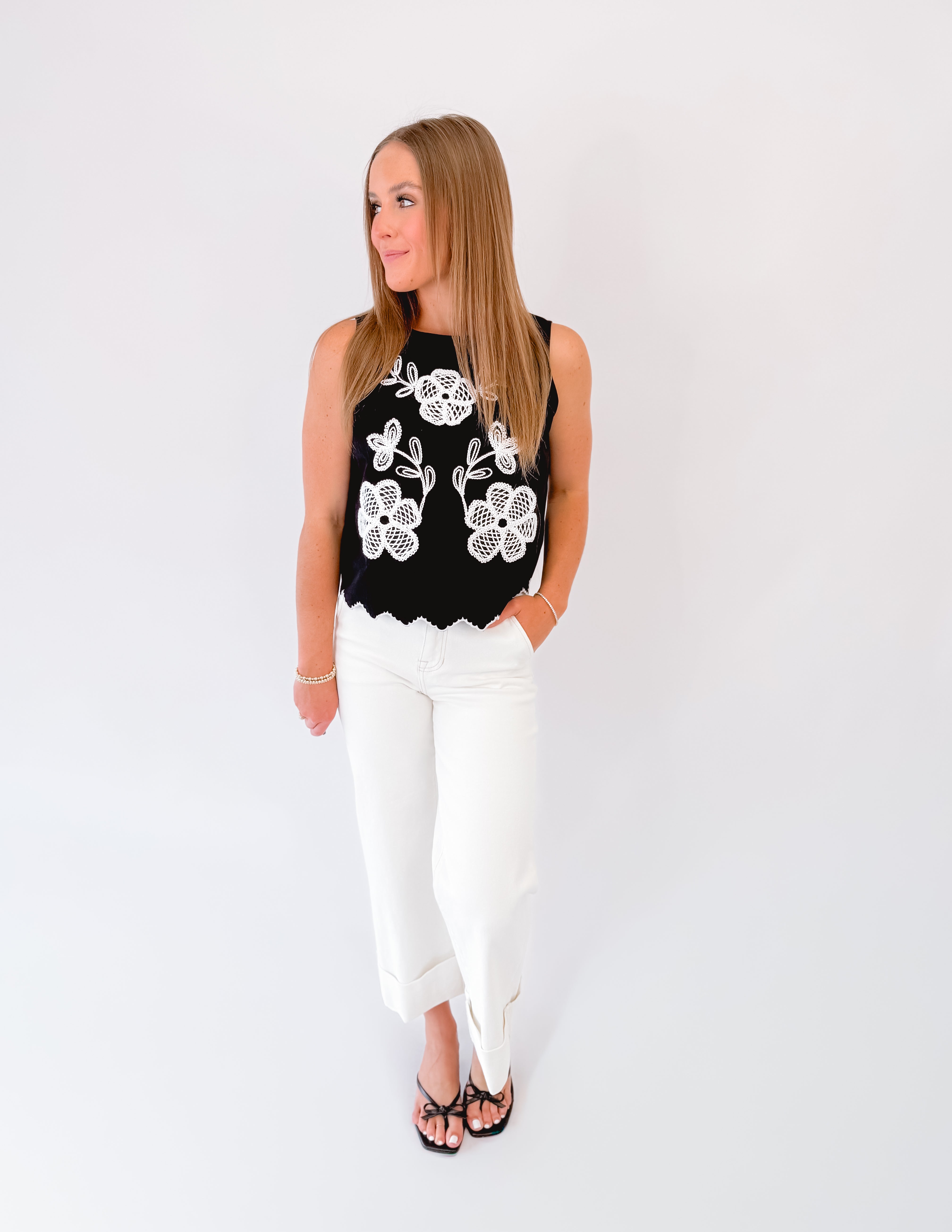 Embroidered Meadow Top