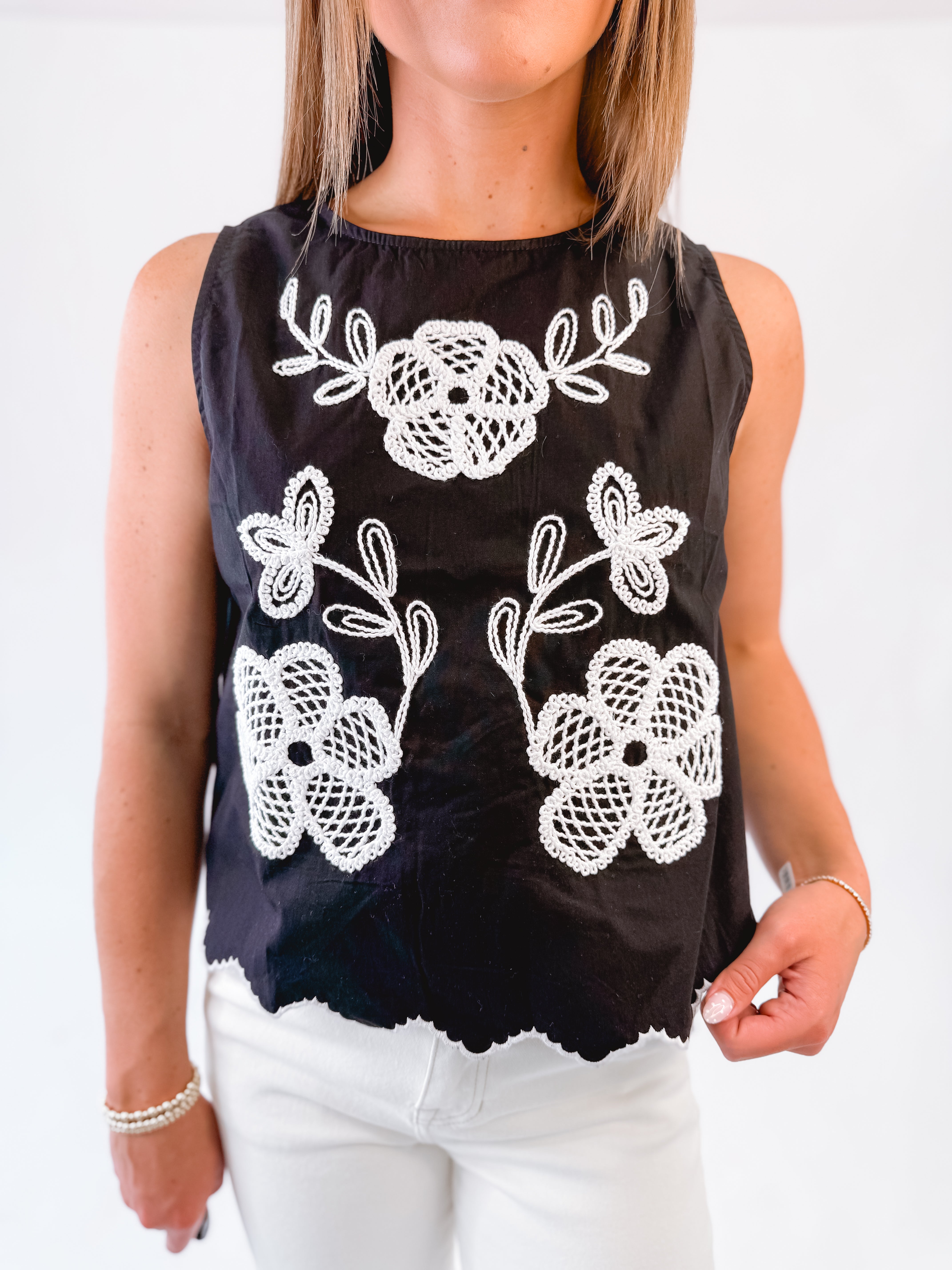 Embroidered Meadow Top