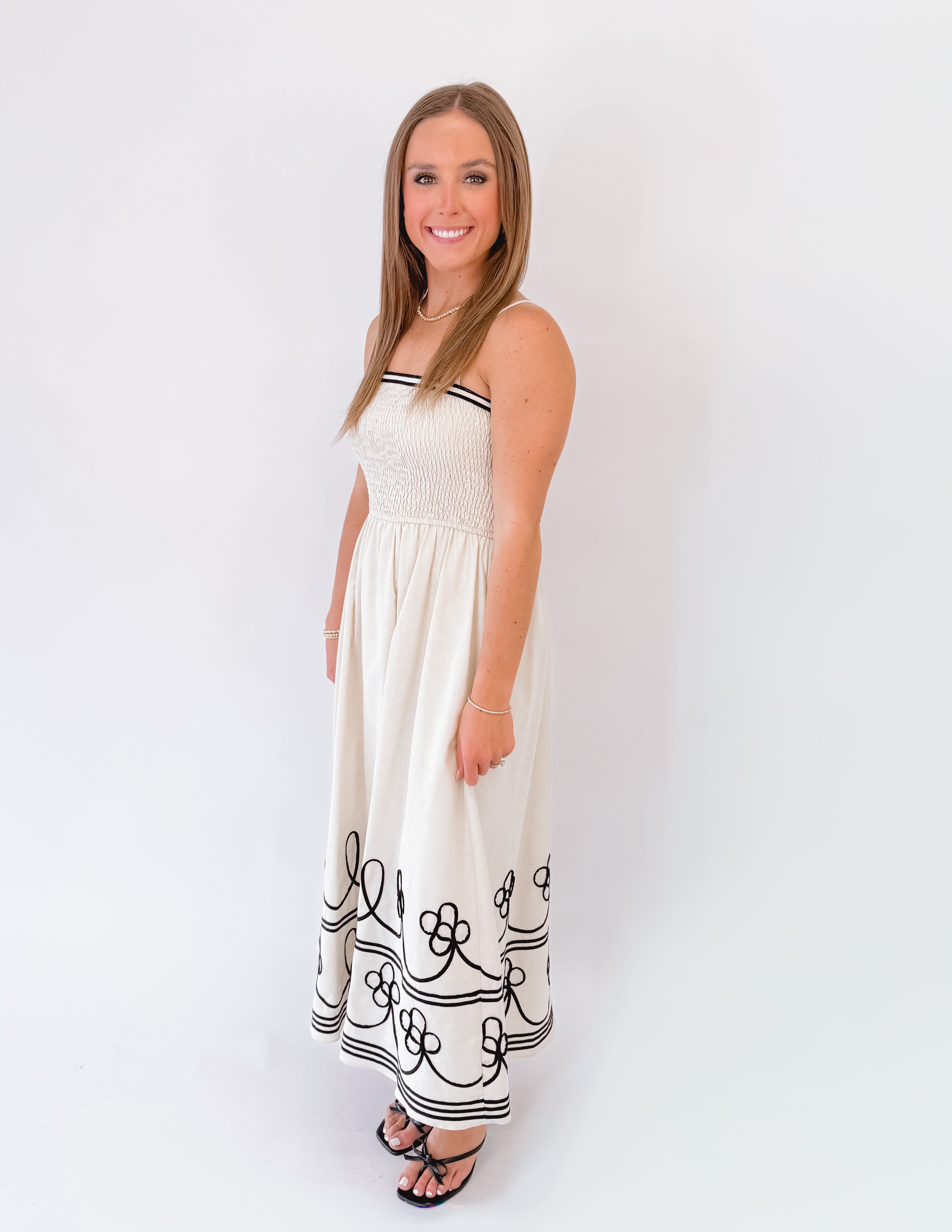 Woven Whispers Midi Dress