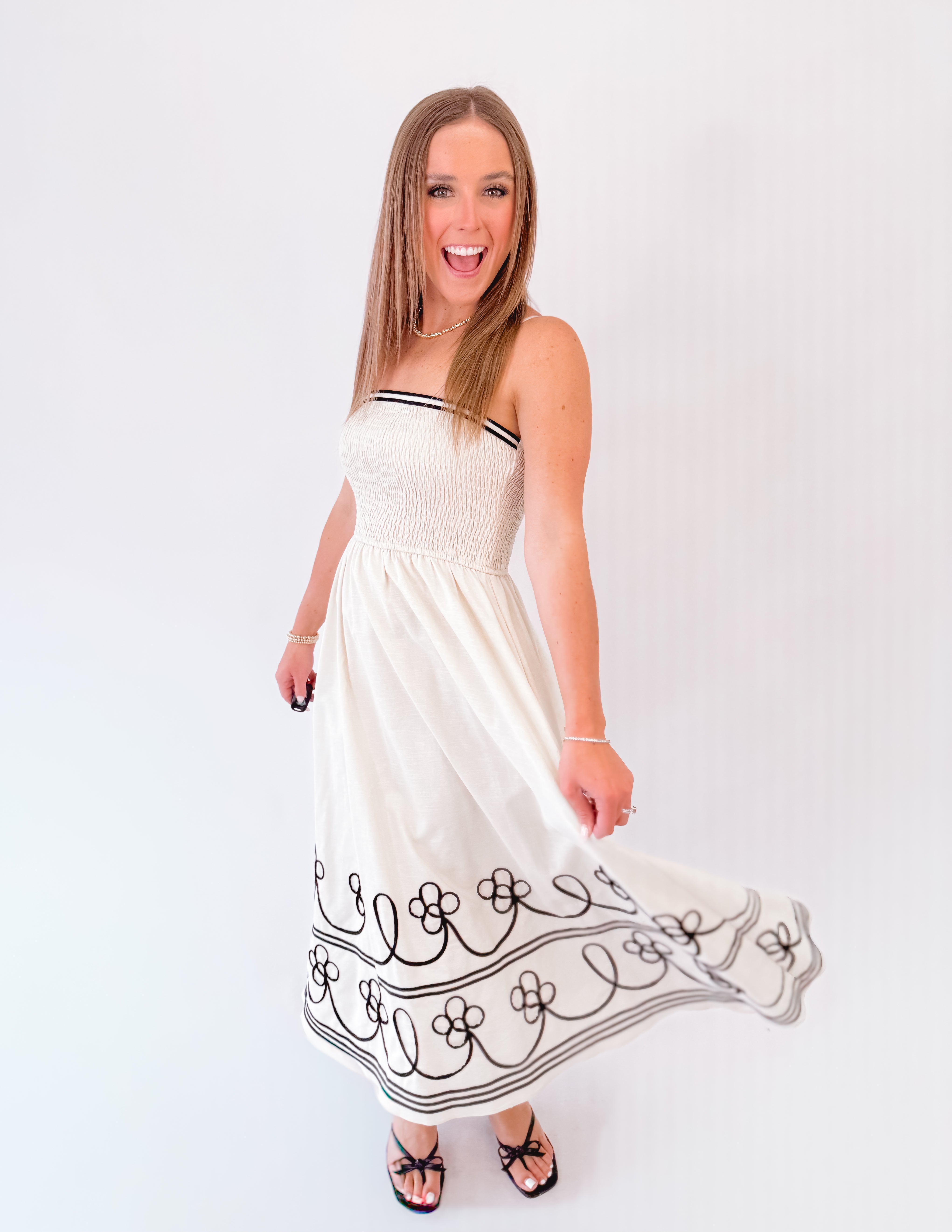 Woven Whispers Midi Dress