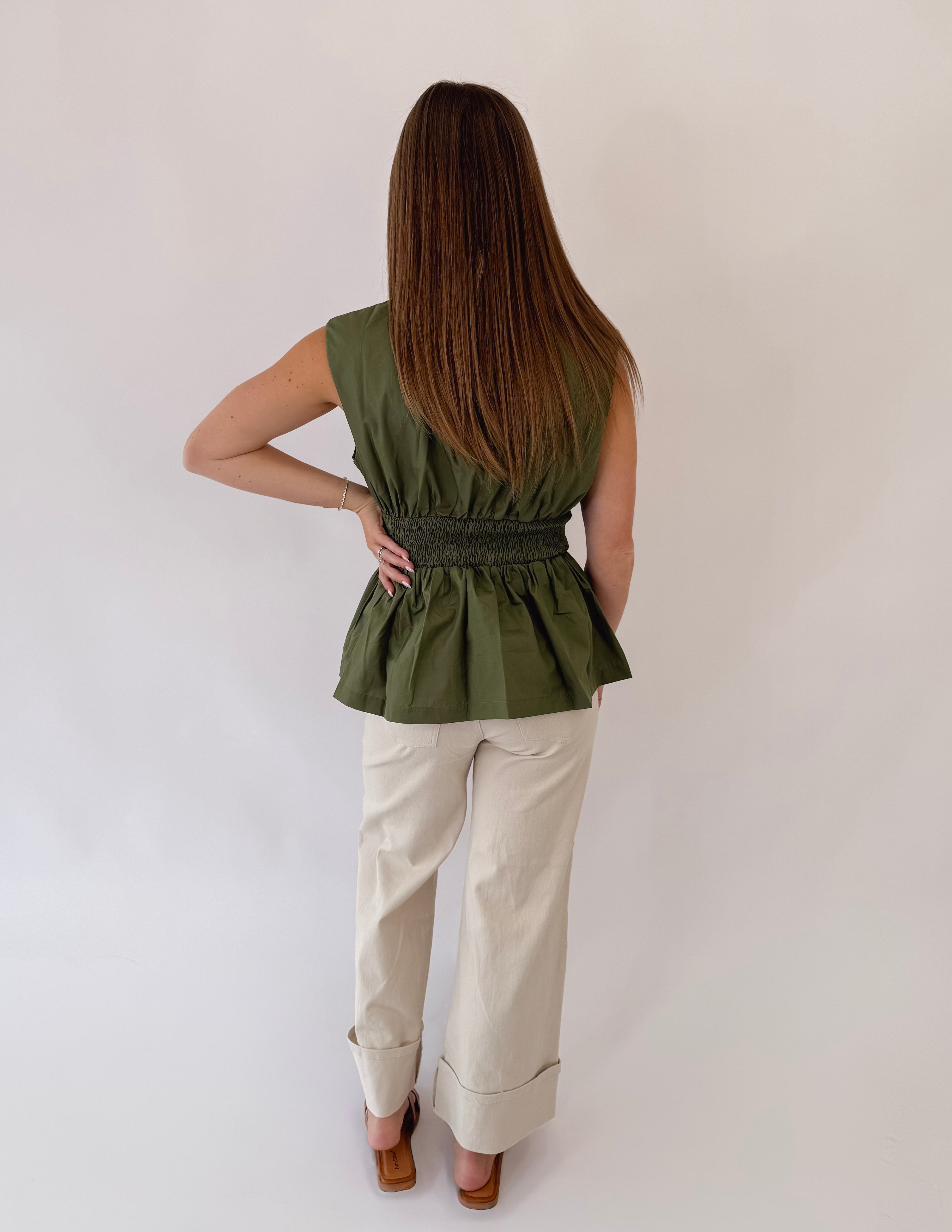 Wild Olive Zip Top