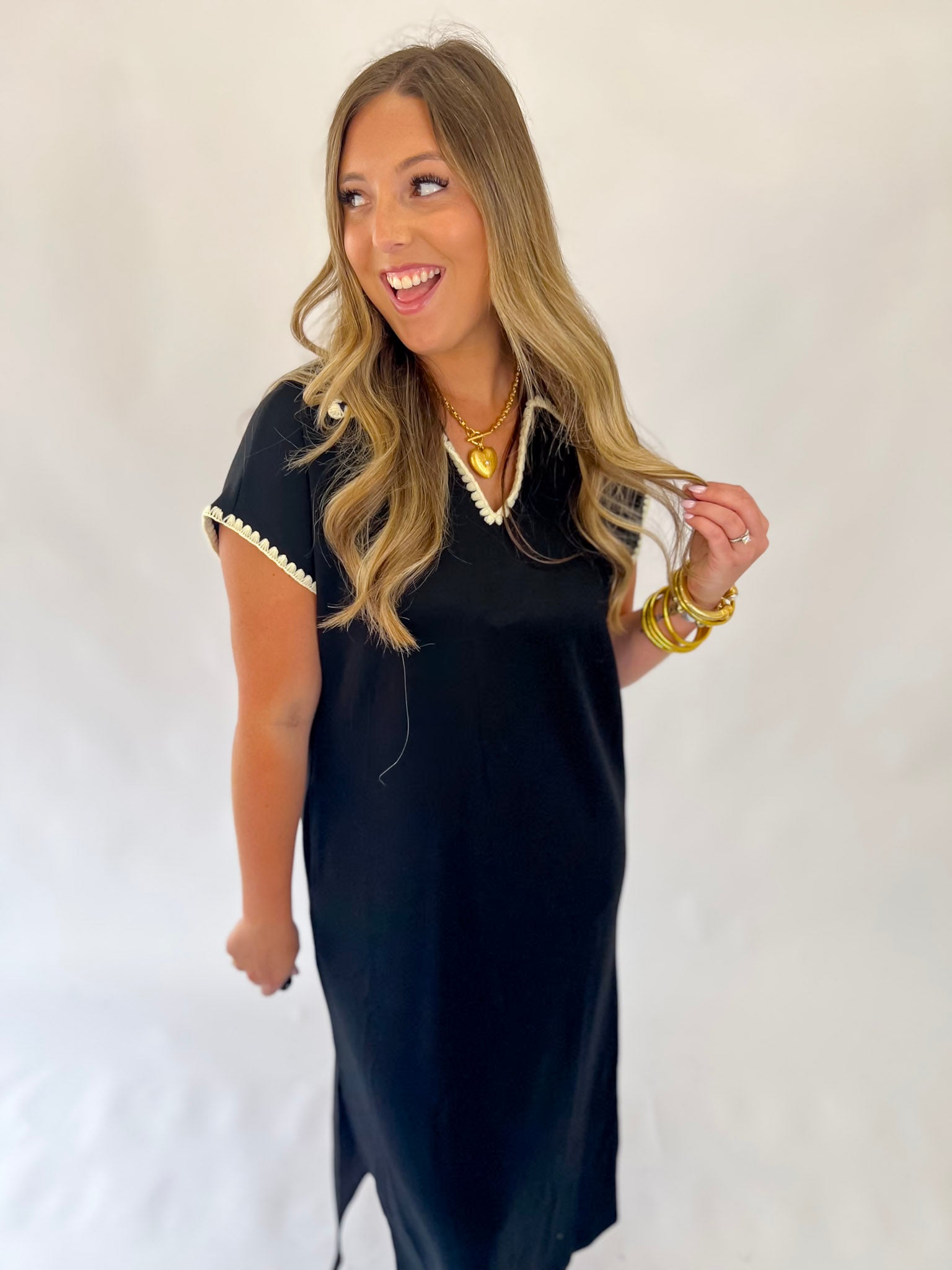 Posh Collared Shirt Dress