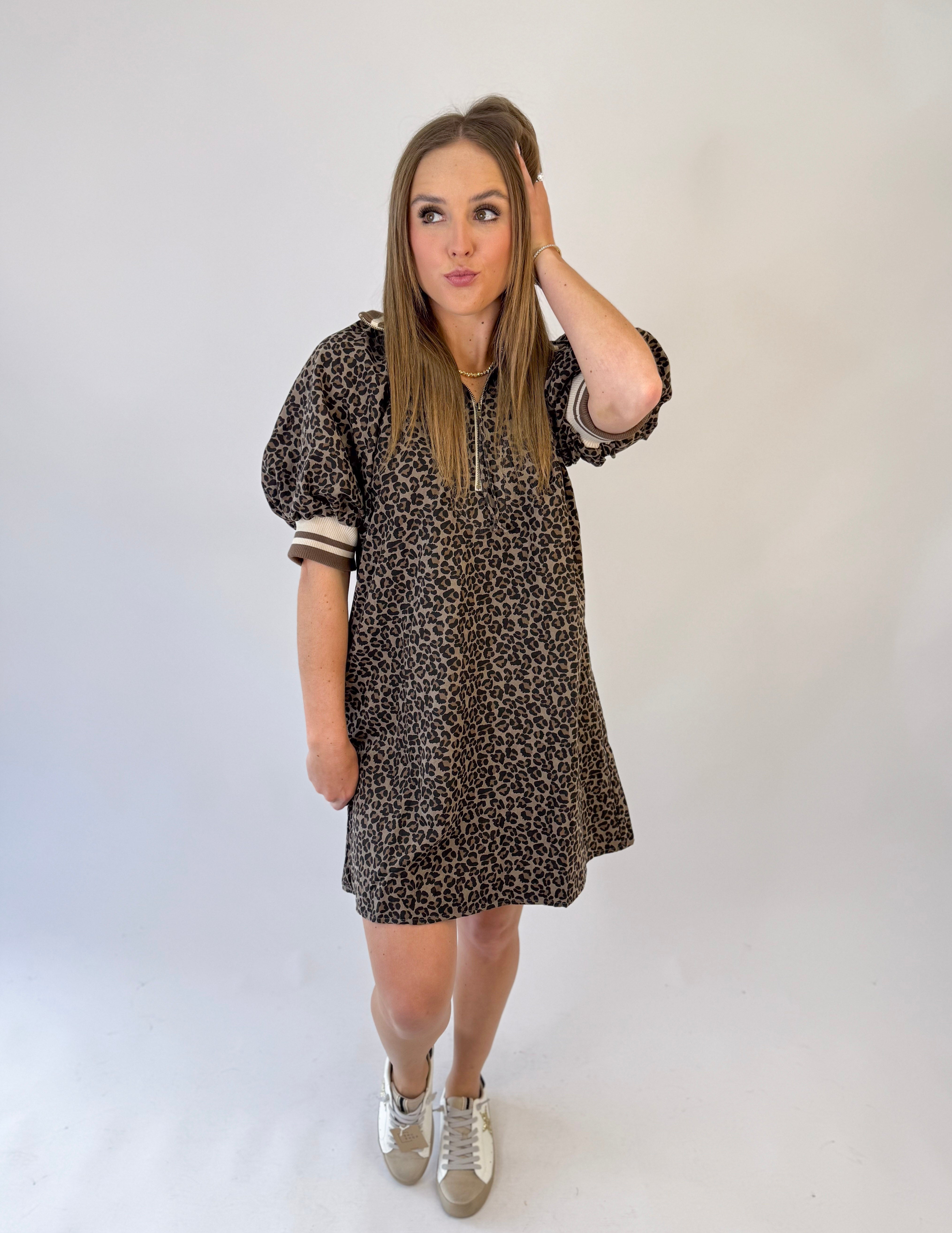 Sporty Chic Leopard Dress