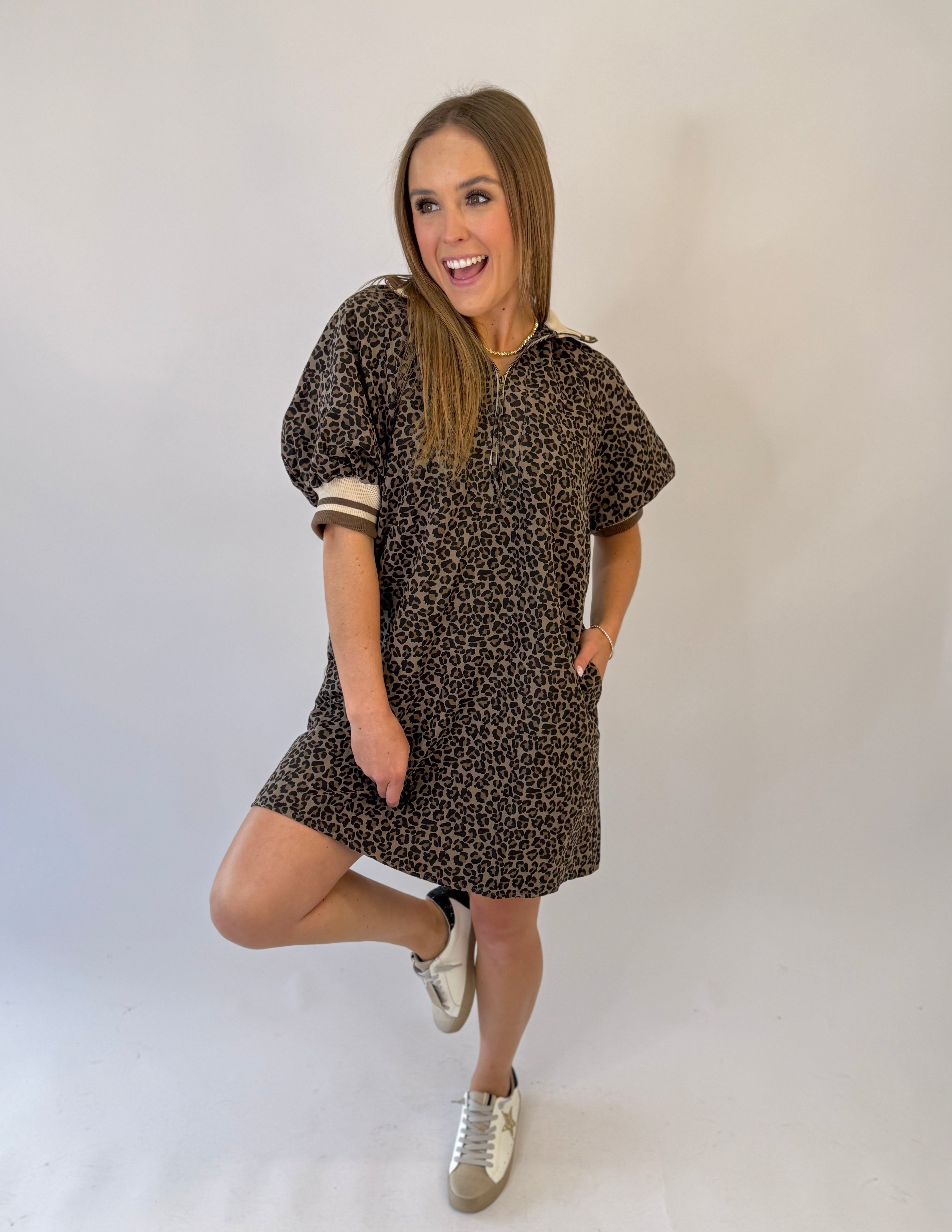 Sporty Chic Leopard Dress