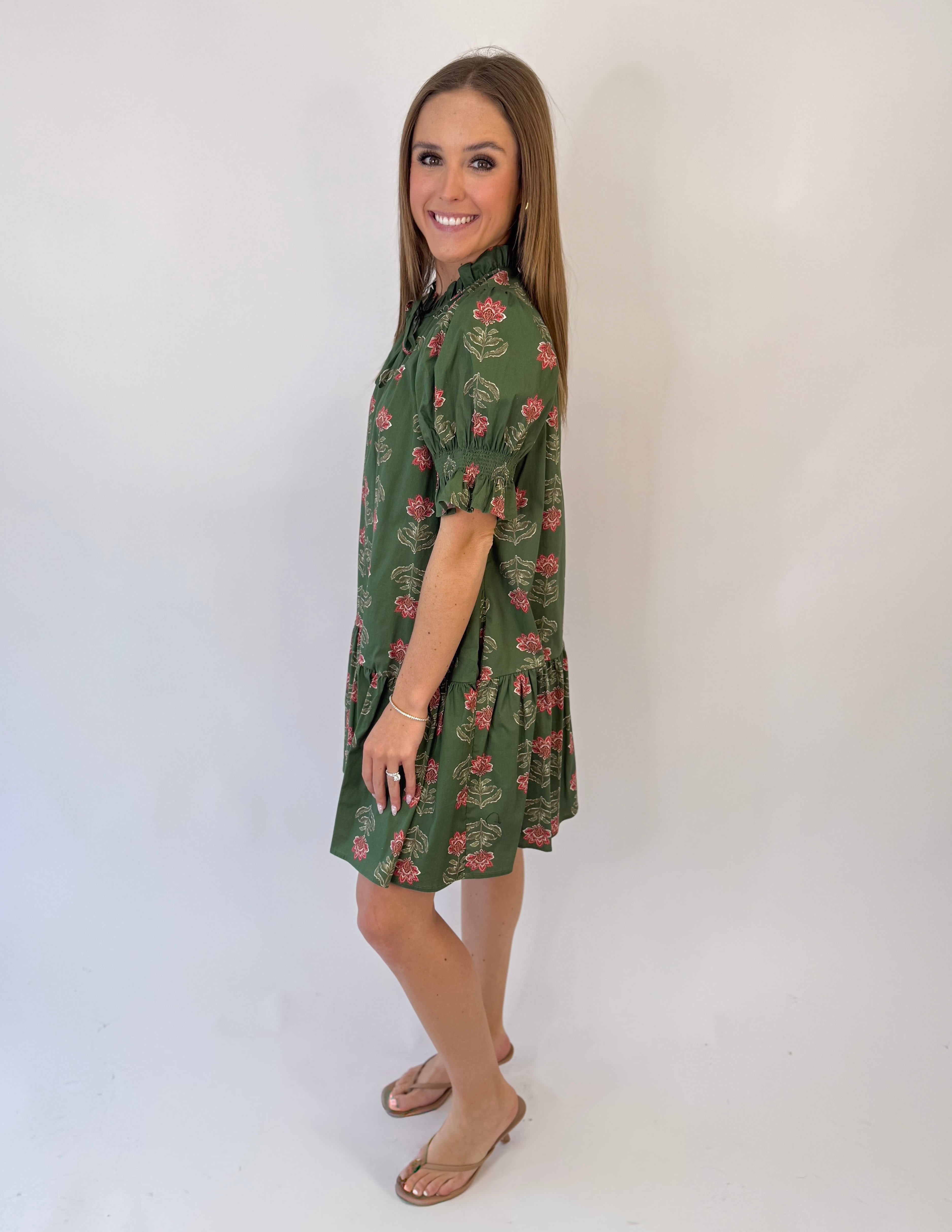 Peony & Vine Mini Dress