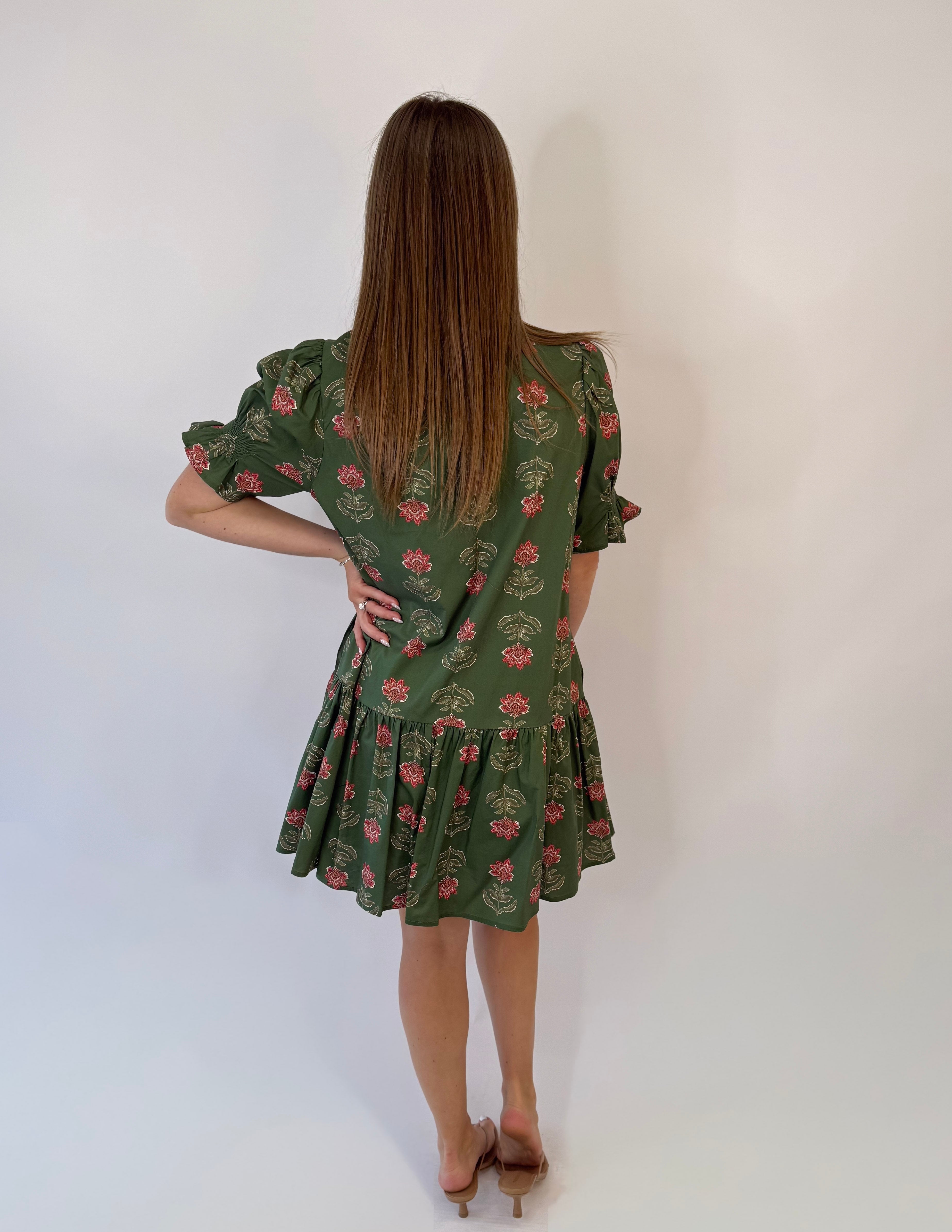 Peony & Vine Mini Dress